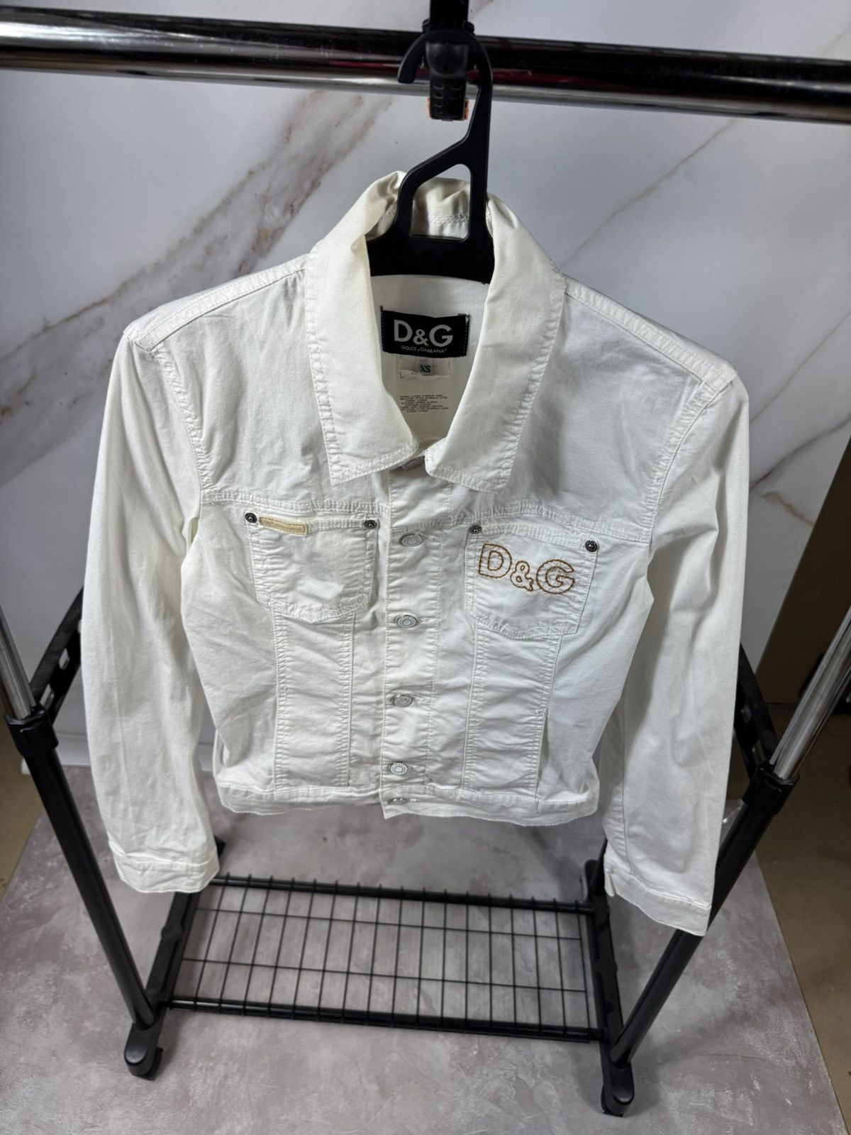 Dolce & Gabbana Dolce Gabbana Ivory Denim Jacket Size XS / US 0-2 / IT 36-38 - 2 Thumbnail