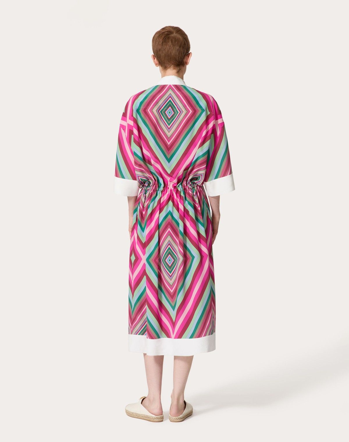 Valentino o1s1wg110525 Foulard Popeline Short Dress in Multicolor Size XS / US 0-2 / IT 36-38 - 3 Thumbnail