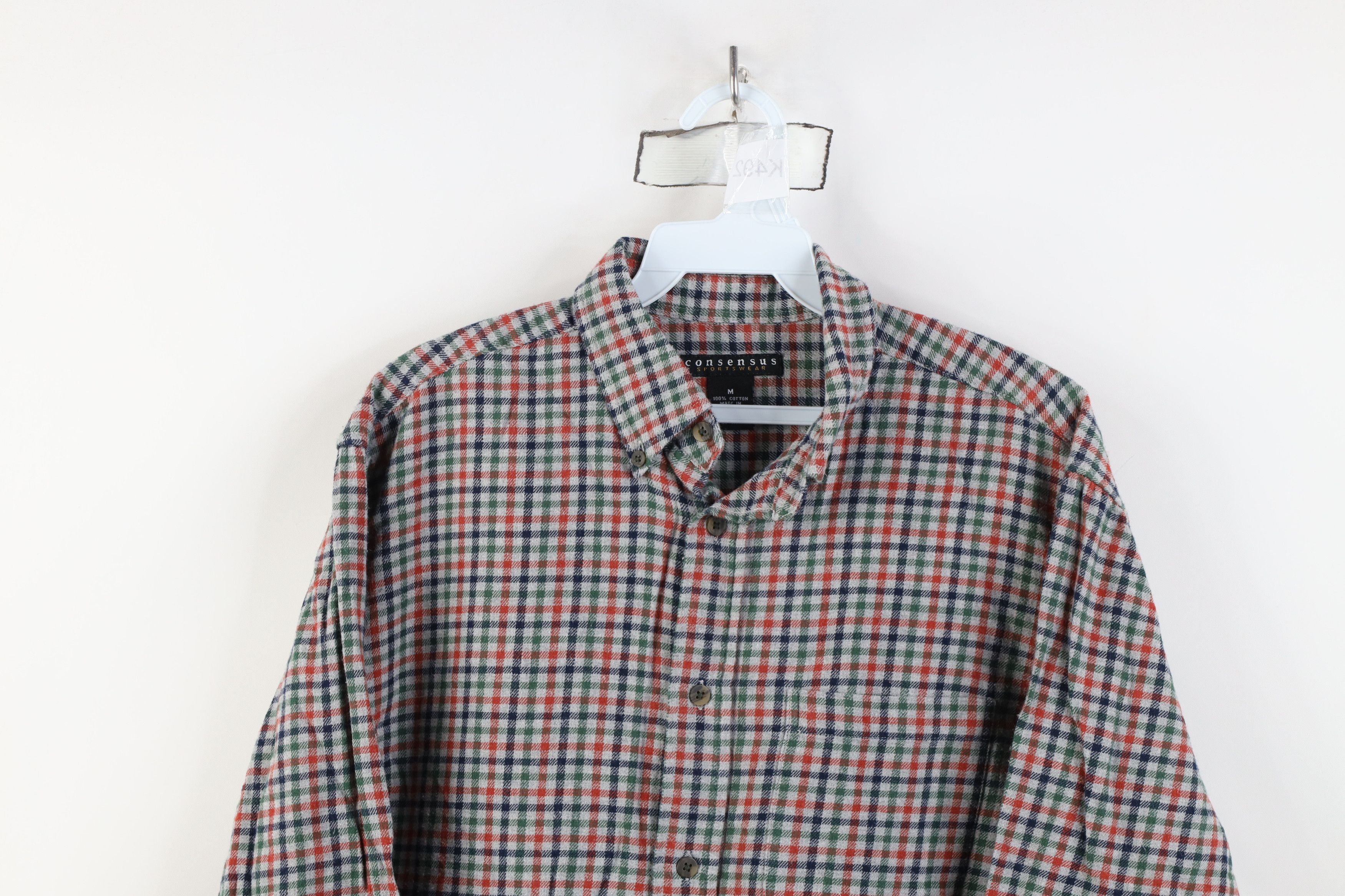 Vintage Vintage 90s Streetwear Collared Button Down Shirt Plaid Size US M / EU 48-50 / 2 - 2 Thumbnail