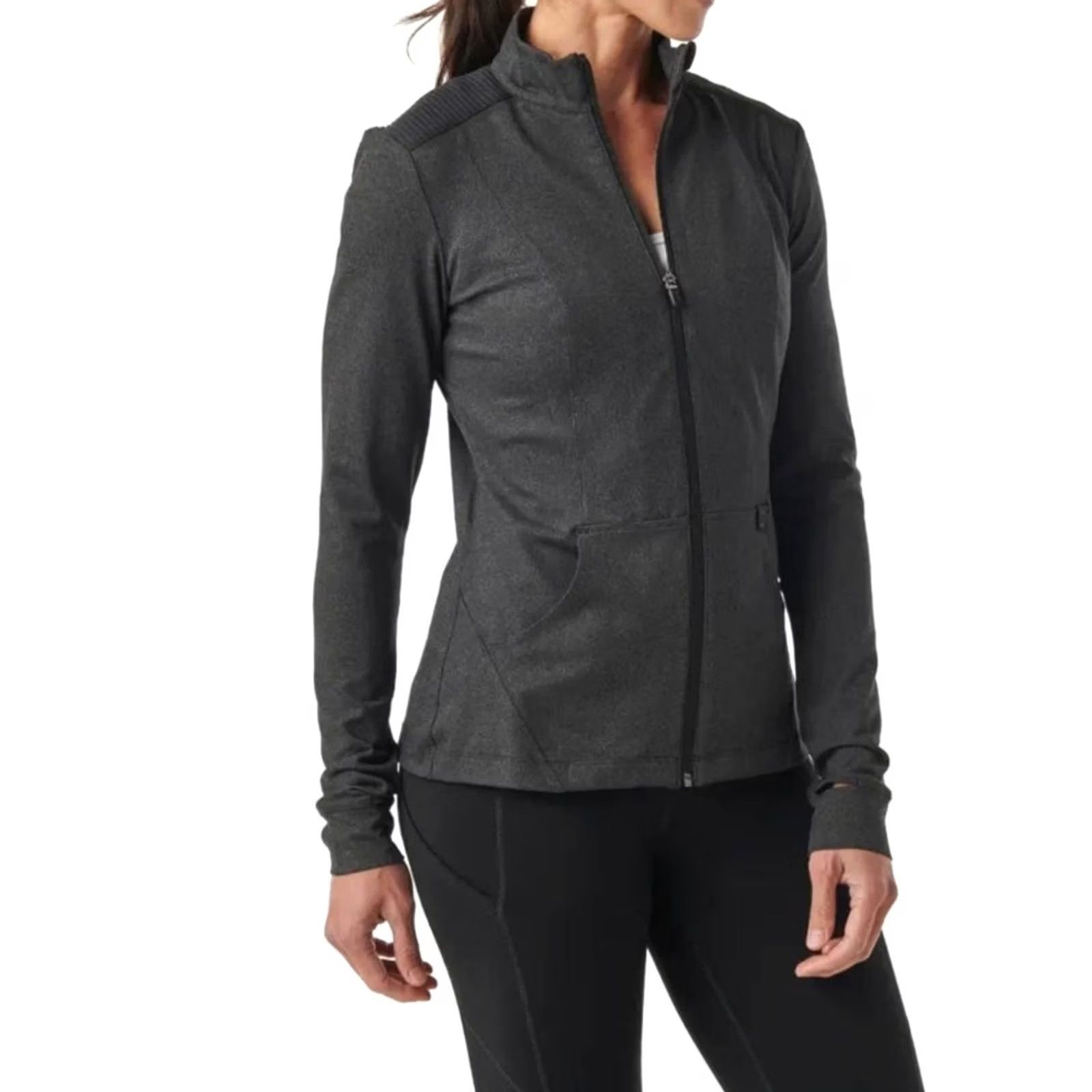 Vintage VINTAGE? 5.11 Tactical Jacket Womens Large Black Full Zip Stretch Activewear Thumbholes Size L / US 10 / IT 46 - 2 Thumbnail