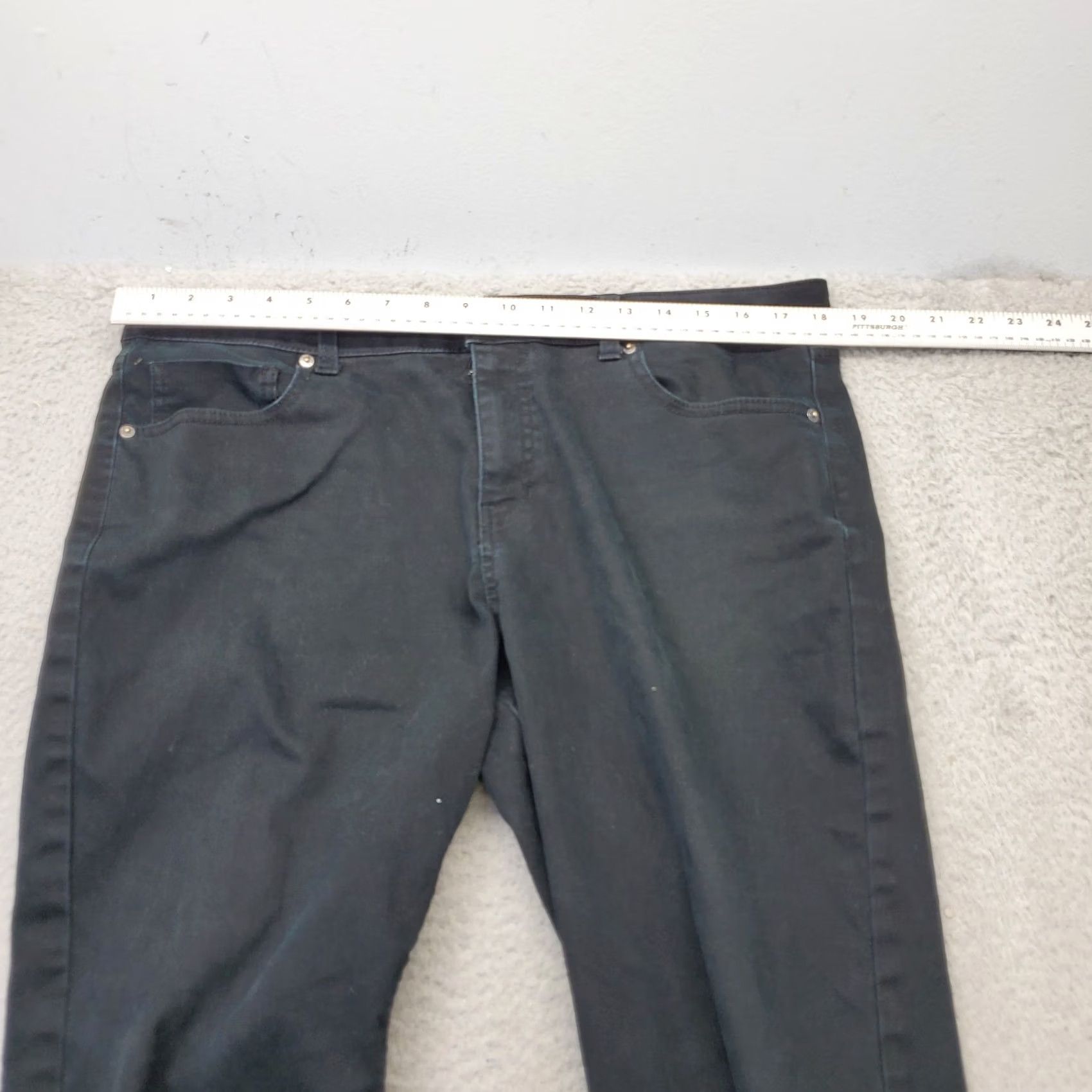 DKNY DKNY Mens Straight Jeans 38x32 Black Denim Stretch Dark Wash Vintage: No Size US 38 / EU 54 - 3 Thumbnail