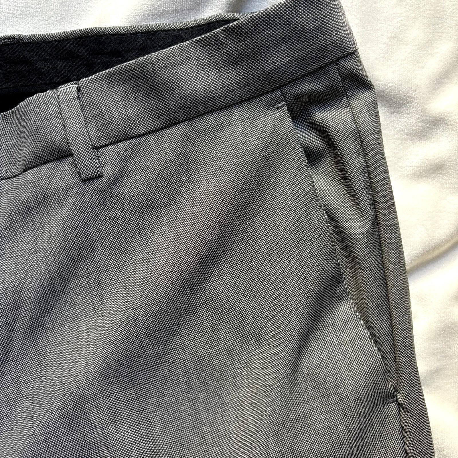 Hugo Boss Hugo Boss Huge4 Genlus3 Men's Dress Pants 36x31 Grey Wool Fl Size 36R - 3 Thumbnail