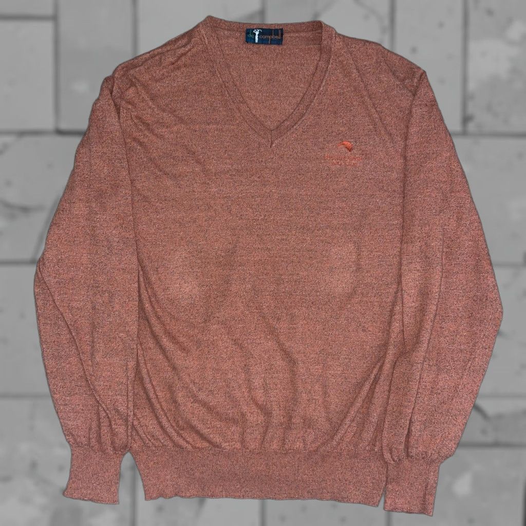 Vintage Campbell Sweater Mens M Orange Lightweight Pullover Size US M / EU 48-50 / 2 - 1 Thumbnail