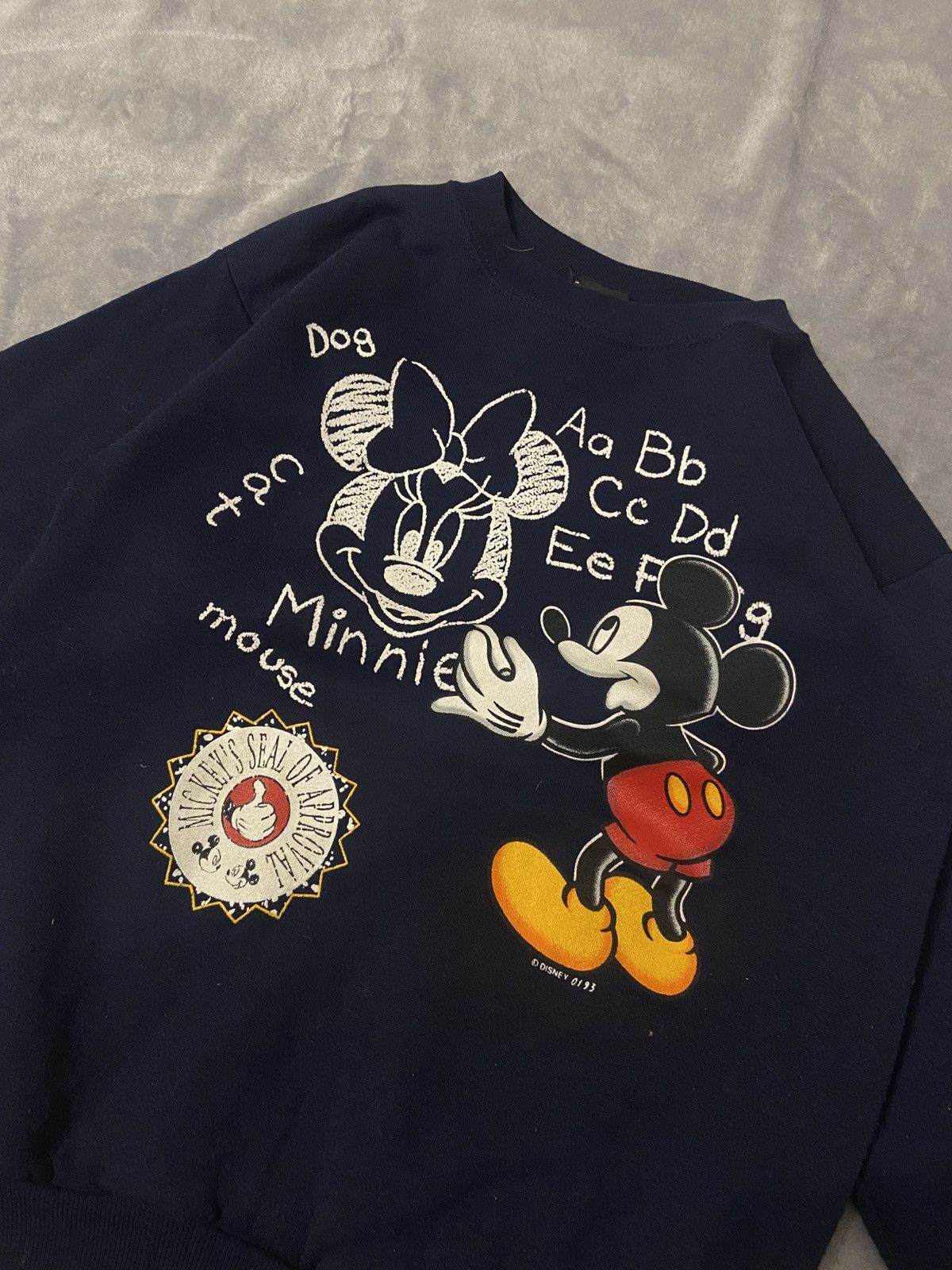 Mickey Mouse Micky Mouse vintage sweater 90s chalkboard Size US M / EU 48-50 / 2 - 2 Thumbnail