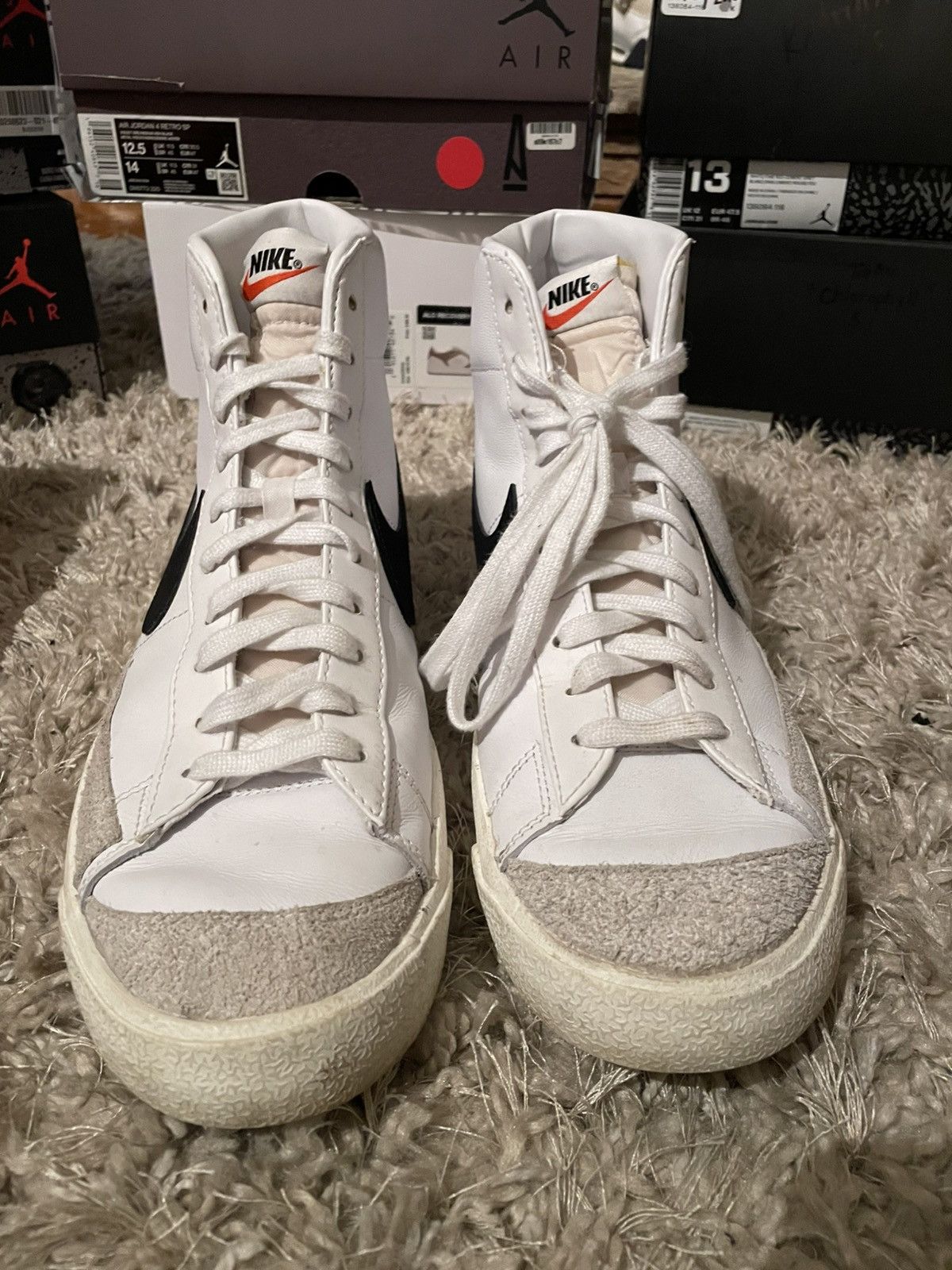 Nike Nike Blazer High White/Black Size US 12 / EU 45 - 4 Thumbnail