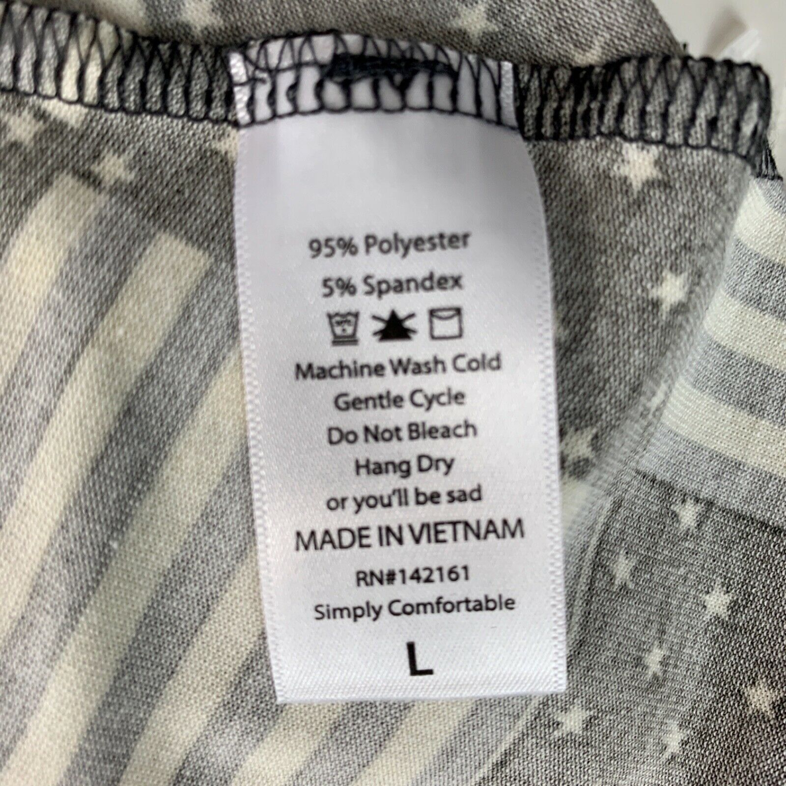 Other LuLaRoe Carly Dress Americana Monochrome Stars and Stripes Size L / US 10 / IT 46 - 4 Thumbnail