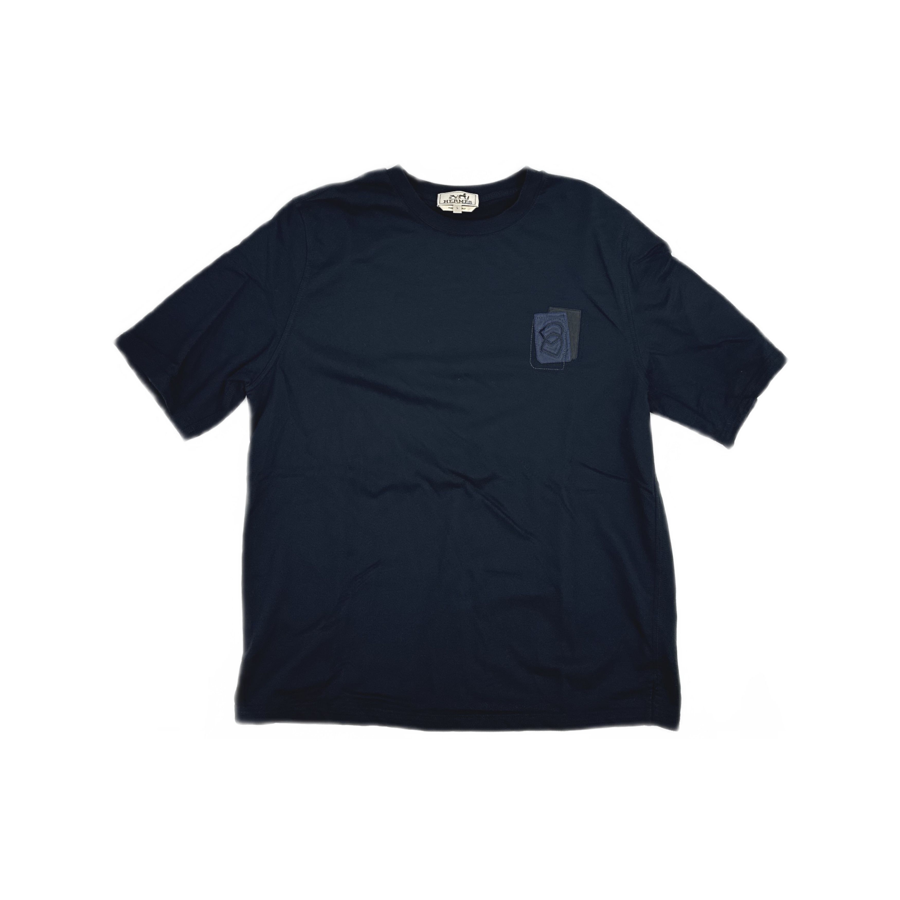 Hermes Hermes Logo Patch Short Sleeve T-Shirt Size L Size US L / EU 52-54 / 3 - 1 Thumbnail