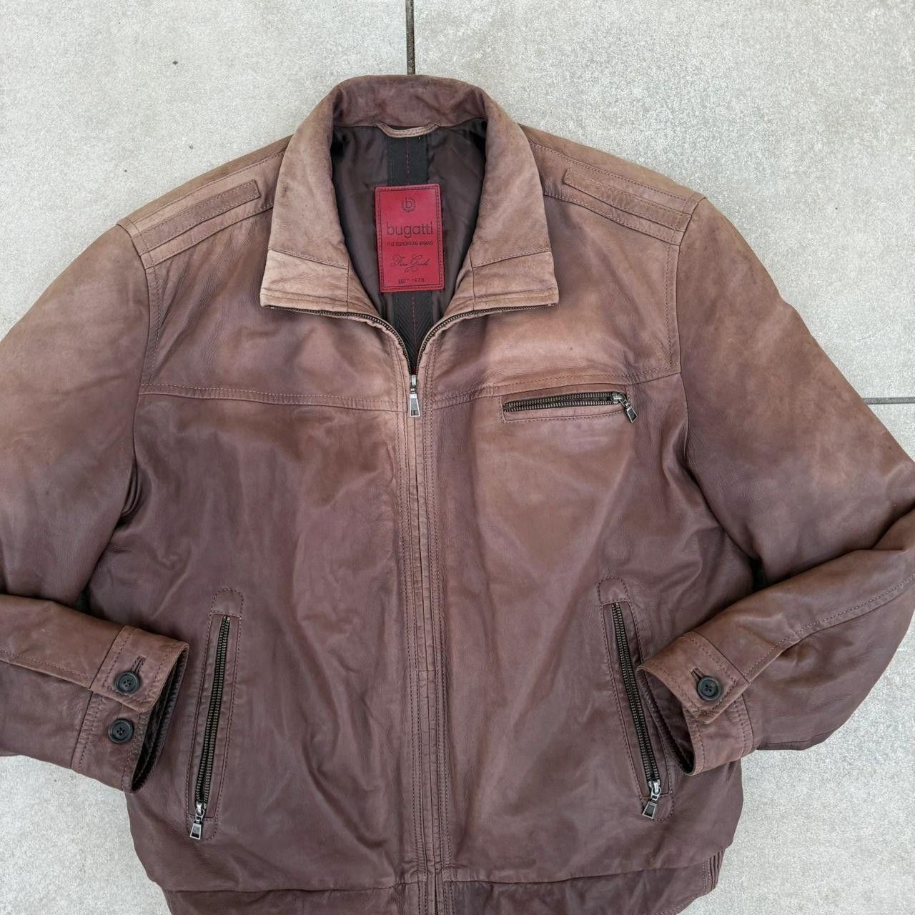 Vintage Bugatti Nappa Leather Brown Vintage Two Tones Size US XL / EU 56 / 4 - 4 Thumbnail