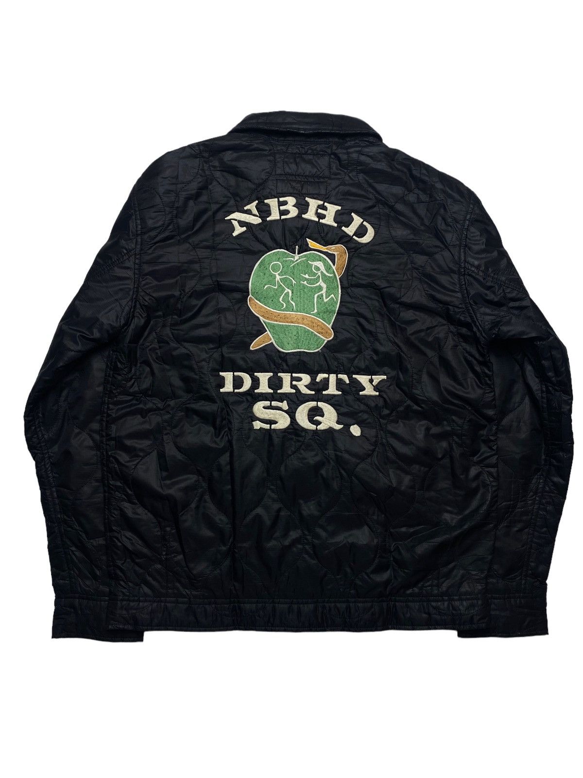 image of 14Th Addiction x Neighborhood 1990S Neighborhood - Dirty Sq Quilted Jacket in Black (Size Medium)