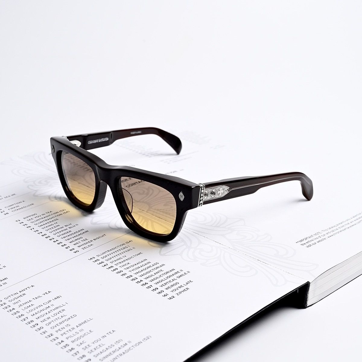 １点のみ！在庫あり！Chrome Hearts◆Dick Fitzener Chrome Hearts DICK FITZENER CH Plus Temple Square Frame