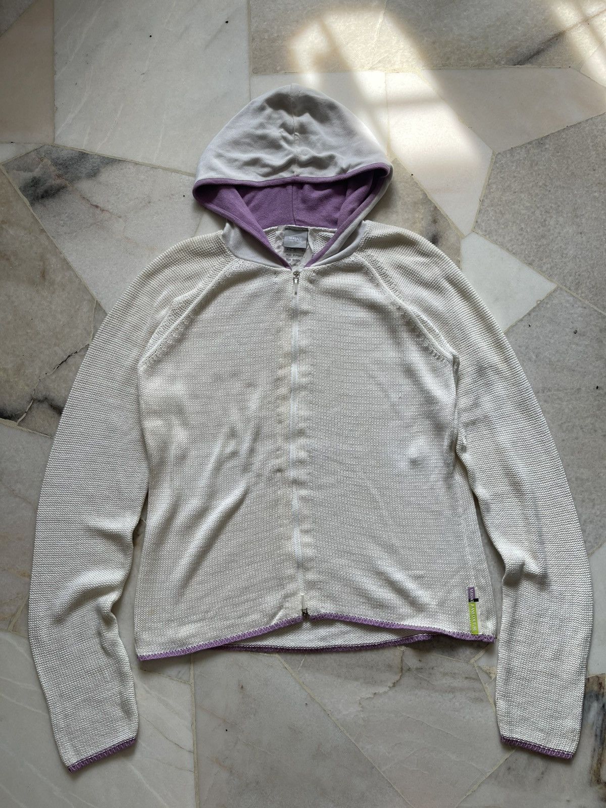 Versace Jeans Couture 2000s Versace Knit Zip Hoodie 96 Size US M / EU 48-50 / 2 - 5 Thumbnail