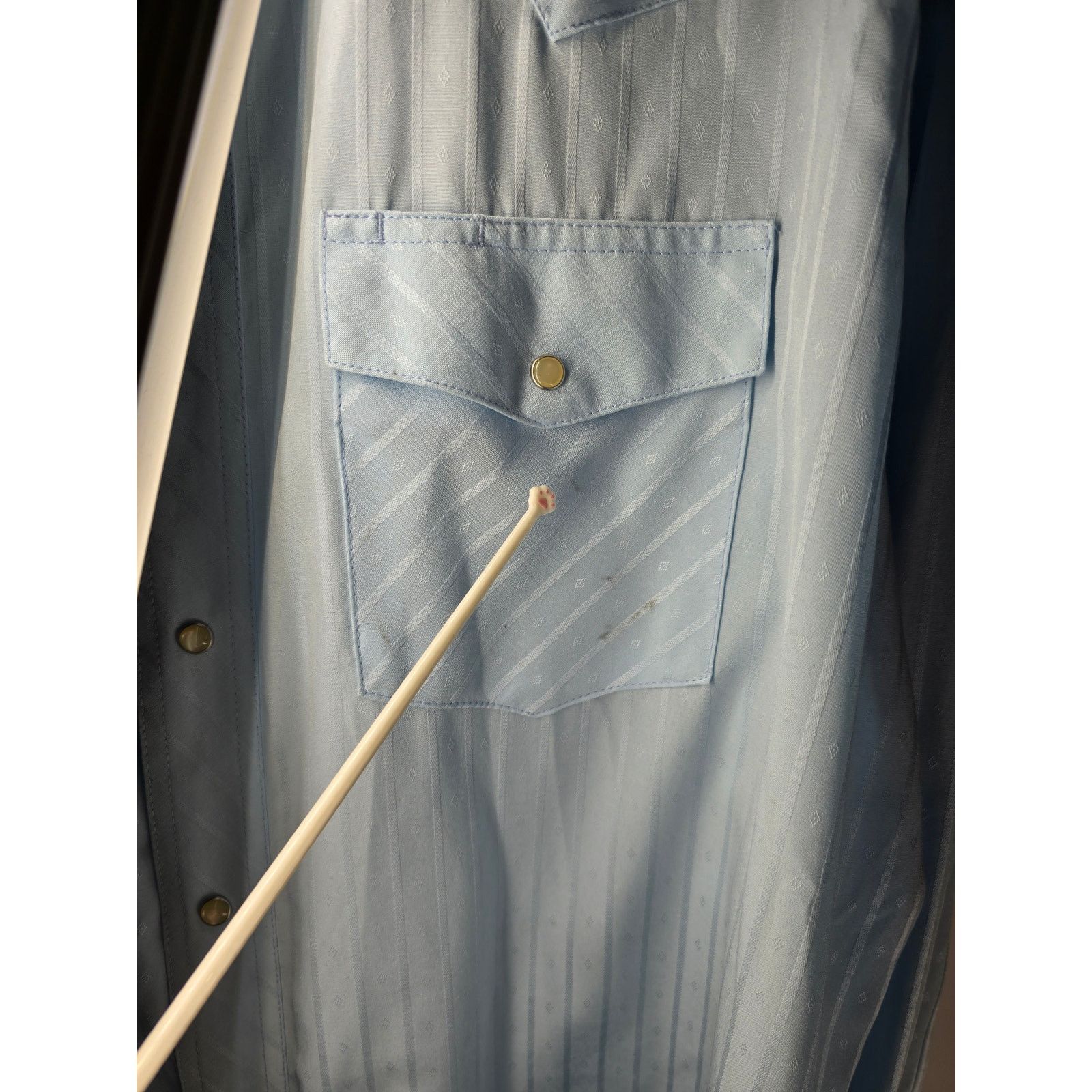 Wrangler Wrangler Western Pearl Snap Shirt Jacquard Light Blue XL Size US XL / EU 56 / 4 - 8 Thumbnail