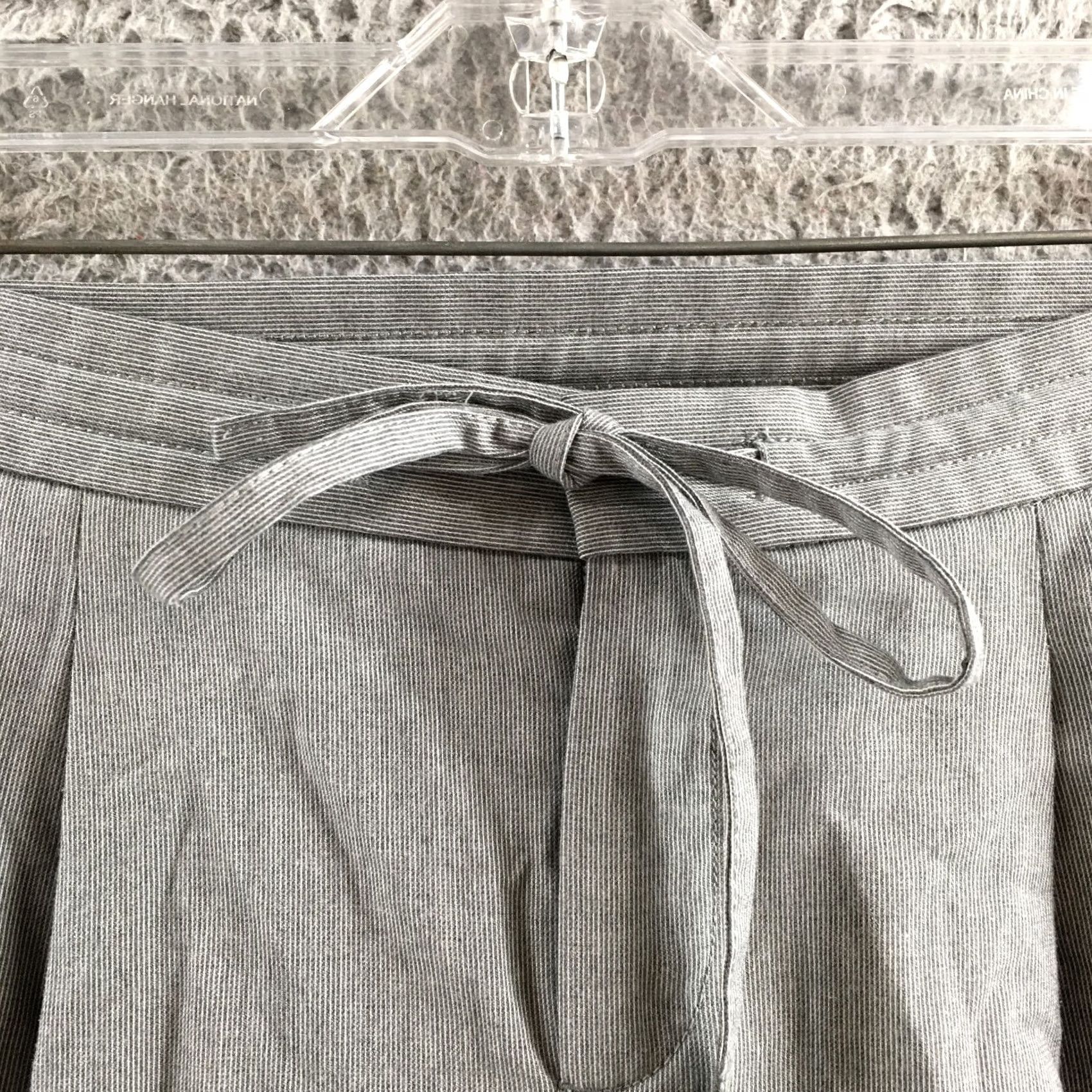 Banana Republic Banana Republic Pants Womens 2L Gray Pleated Drawstring Zip Fly Lightweight Dress Pants Regular Womens Size 26" / US 2 / IT 38 - 5 Thumbnail