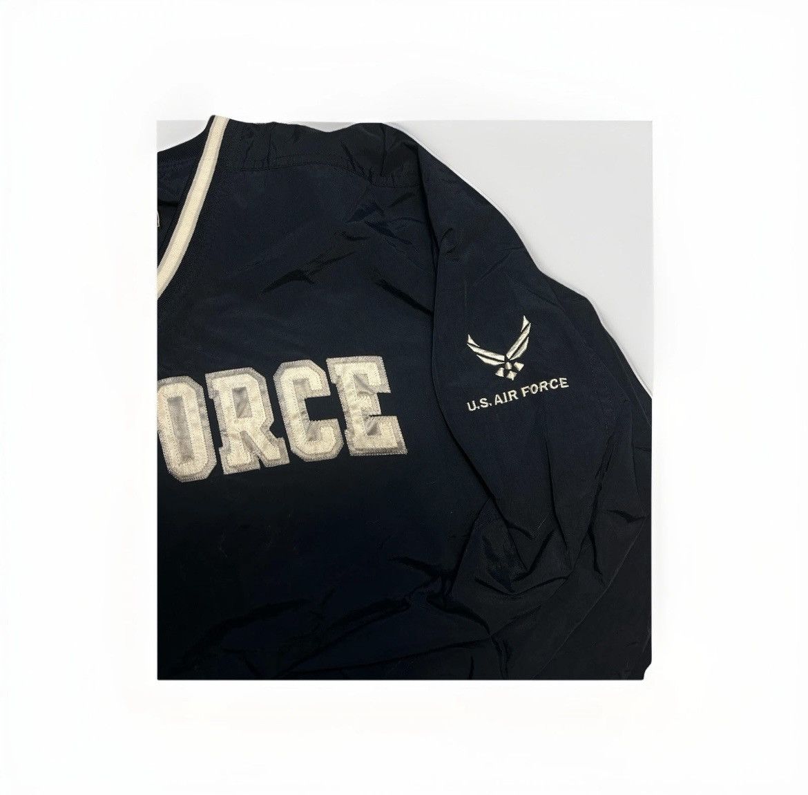 Gear for Sports Vintage Air Force Navy Stitched Lettering Windbreaker Jacket Size US XL / EU 56 / 4 - 2 Thumbnail