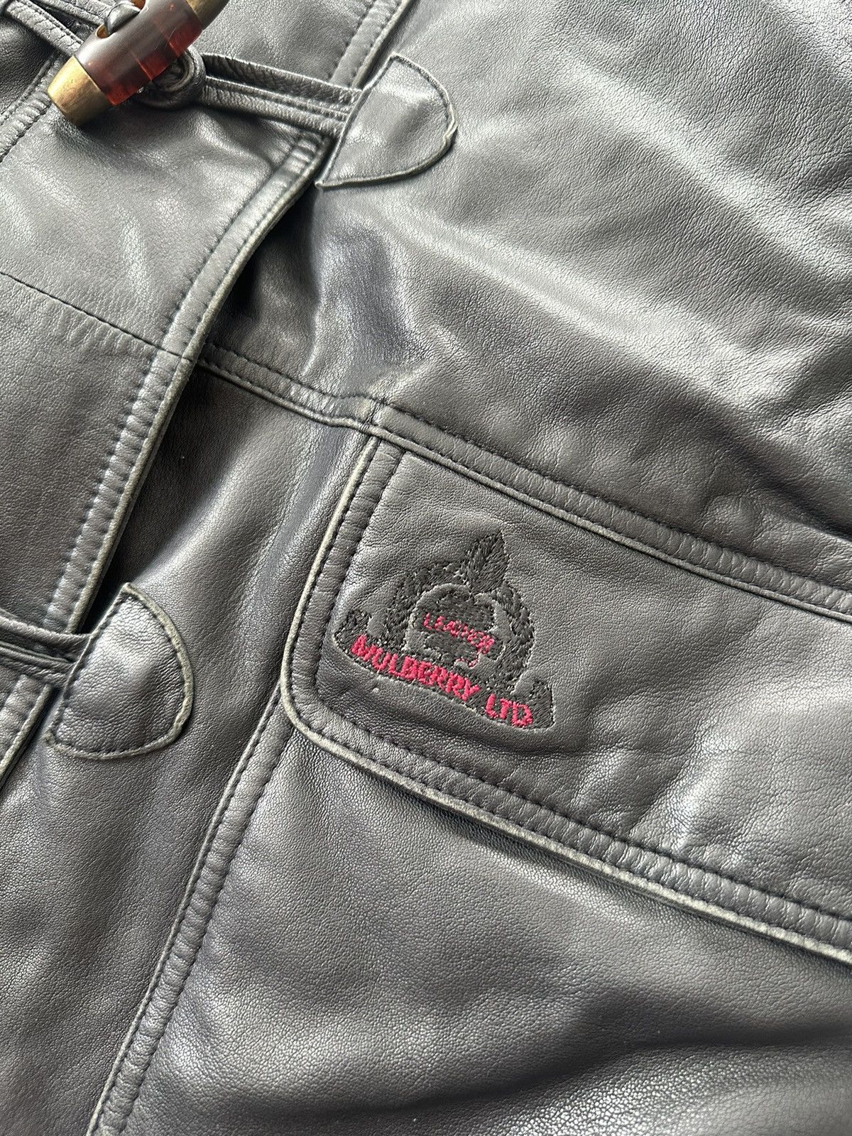 Mulberry Mulberry Lether Black Duffle Coat Napoleon Jacket hype Size US L / EU 52-54 / 3 - 15 Thumbnail