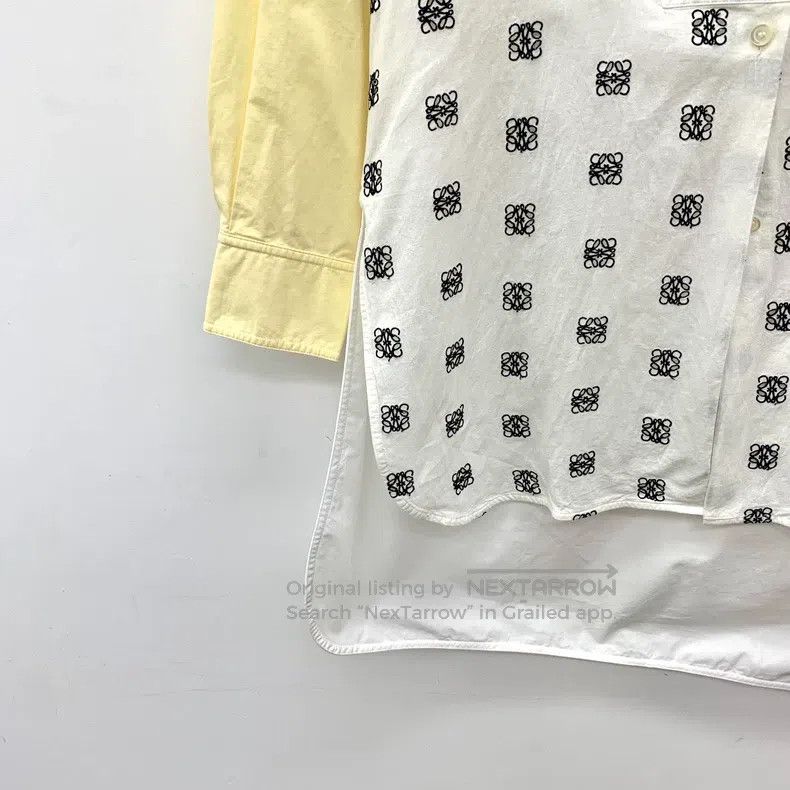 Loewe Loewe Multicolor Logo Printed Cotton Shirt Dress Size XS / US 0-2 / IT 36-38 - 4 Thumbnail