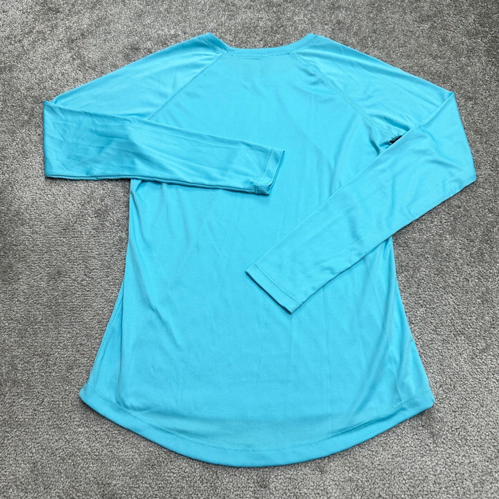 Vintage Vapor Apparel Active Shirt Womens S Blue Raglan Long Sleeve Crew Neck Top Size S / US 4 / IT 40 - 2 Thumbnail