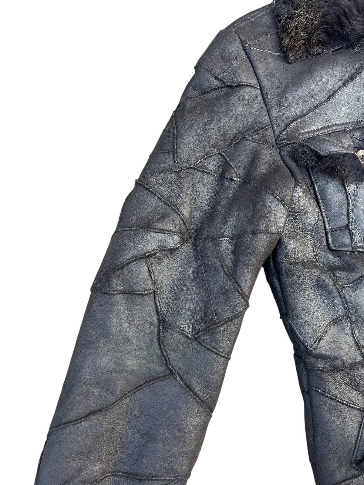 Leather Dope + Drakkar Patchwork Sheepskin Leather Shearling Jacket Size US M / EU 48-50 / 2 - 5 Thumbnail