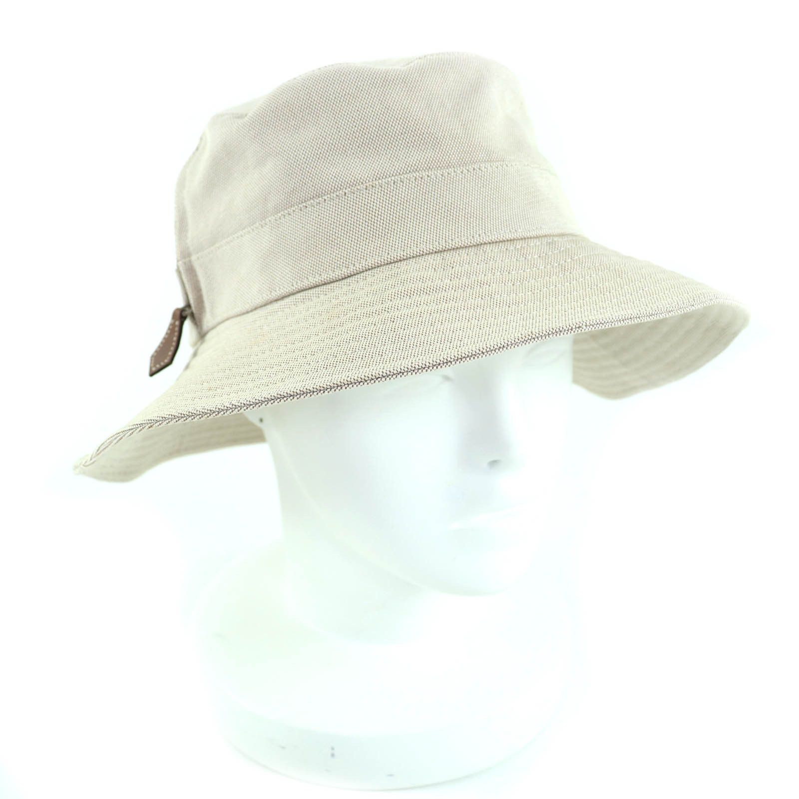 Hermes Hermes Hermès Leather Cotton Bucket Hat 56 Leather Hats DUTY FREE for USA Size ONE SIZE - 1 Thumbnail