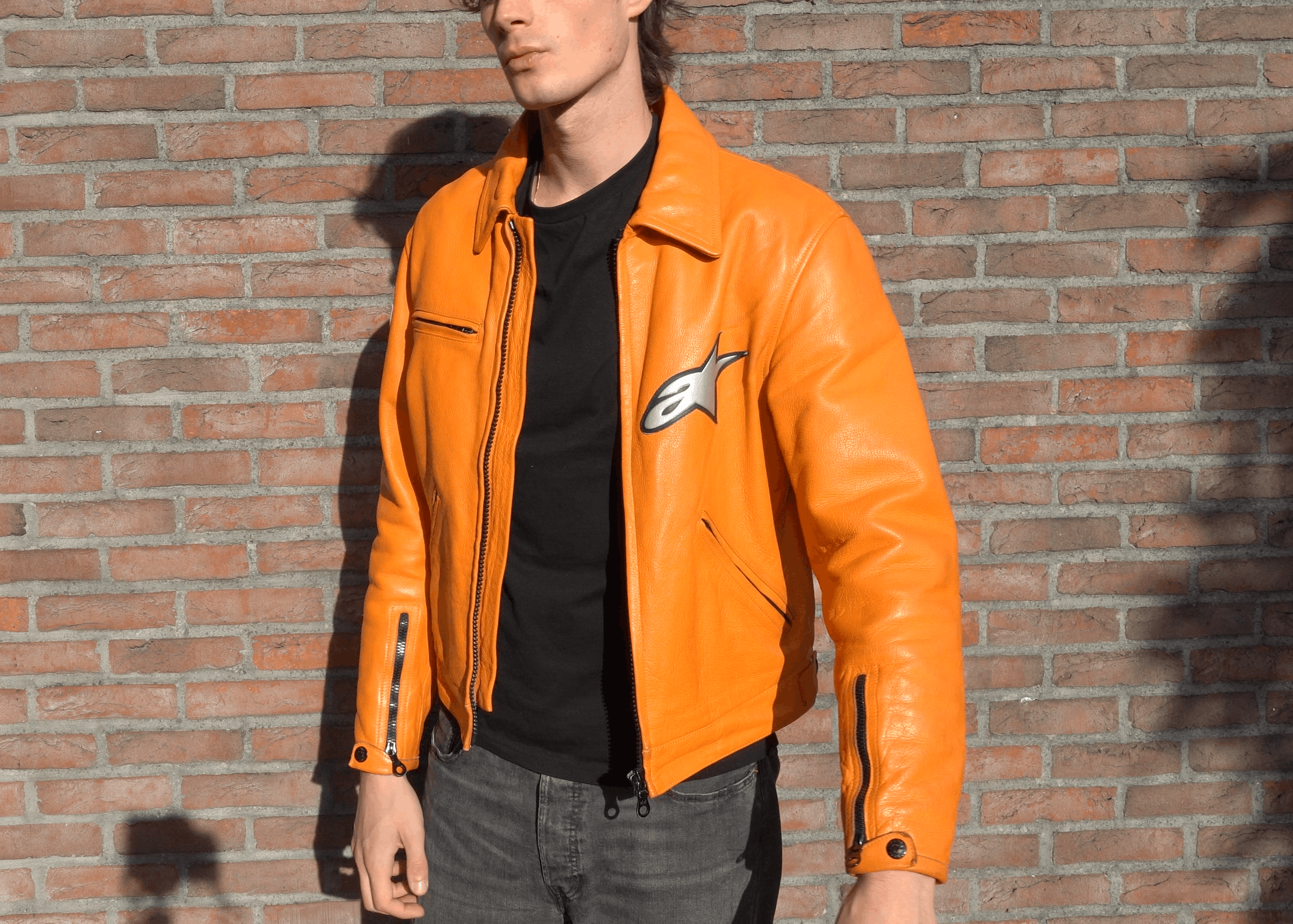 Vintage Alpinestars Orange Racing Jacket Size US M / EU 48-50 / 2 - 1 Thumbnail