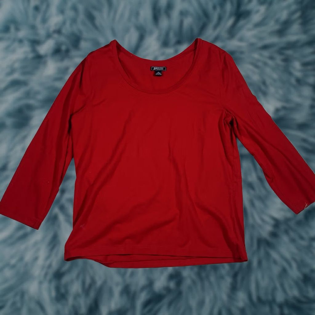 Vintage American Living Red Blouse Women L Size Regular Top Size L / US 10 / IT 46 - 1 Thumbnail