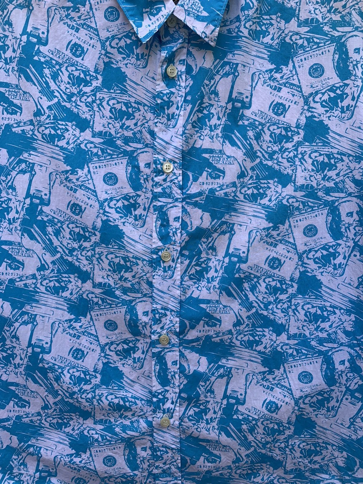 Art Comes First Full Print Dollar Notes Button Ups Shirt by Ally&Dia Size US XL / EU 56 / 4 - 7 Thumbnail