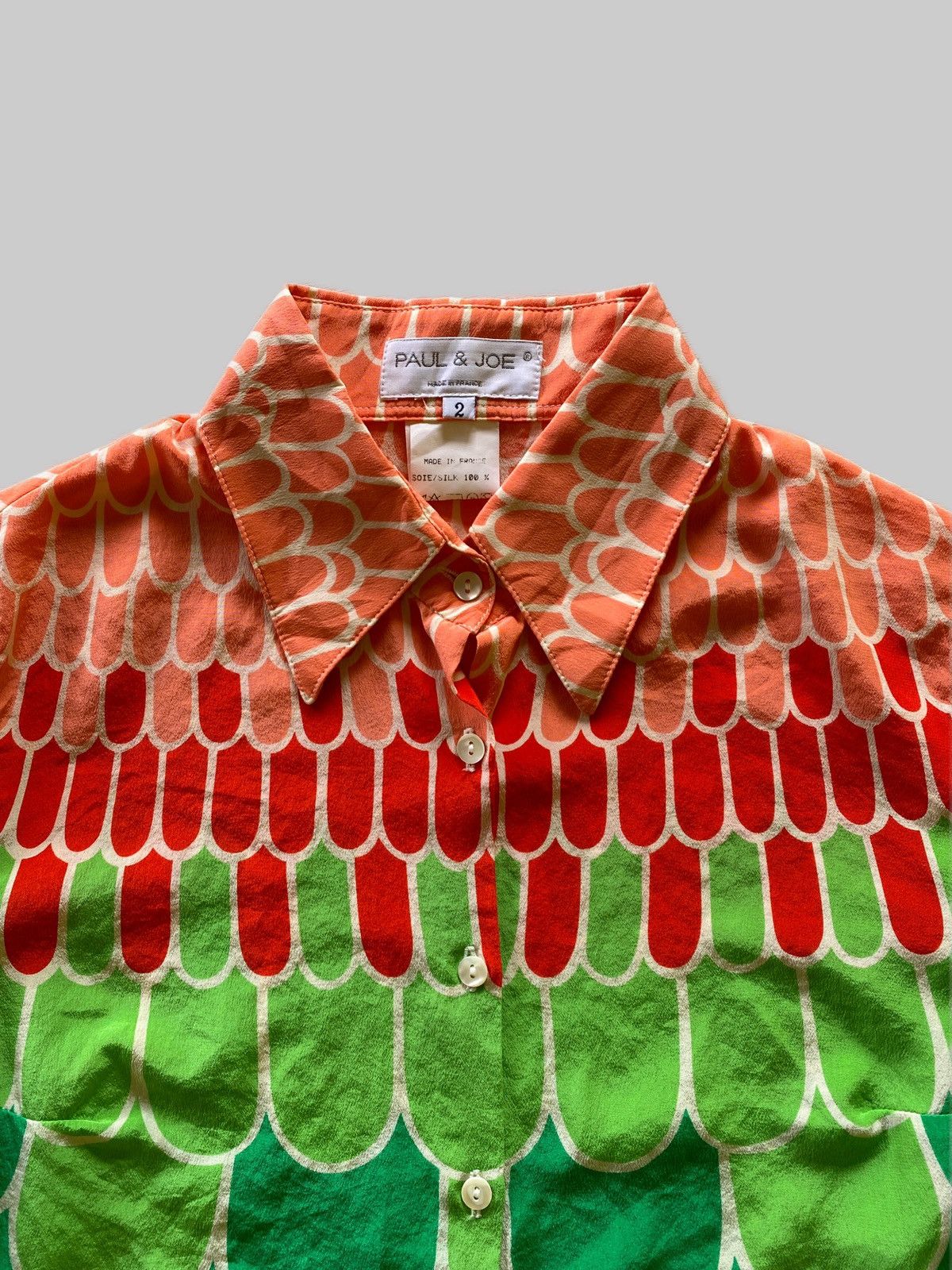 Paul & Joe Vintage Paul & Joe “Titanic” 100% Silk Shirt Size M / US 6-8 / IT 42-44 - 3 Thumbnail