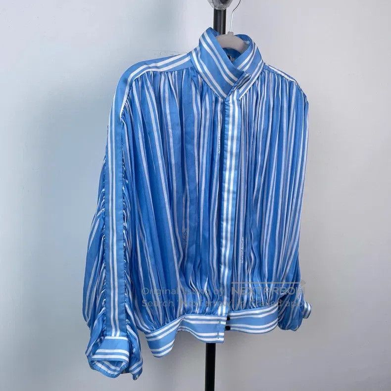 Louis Vuitton Louis Vuitton Blue and white striped shirt Size 4XL / US 24-26 - 3 Thumbnail