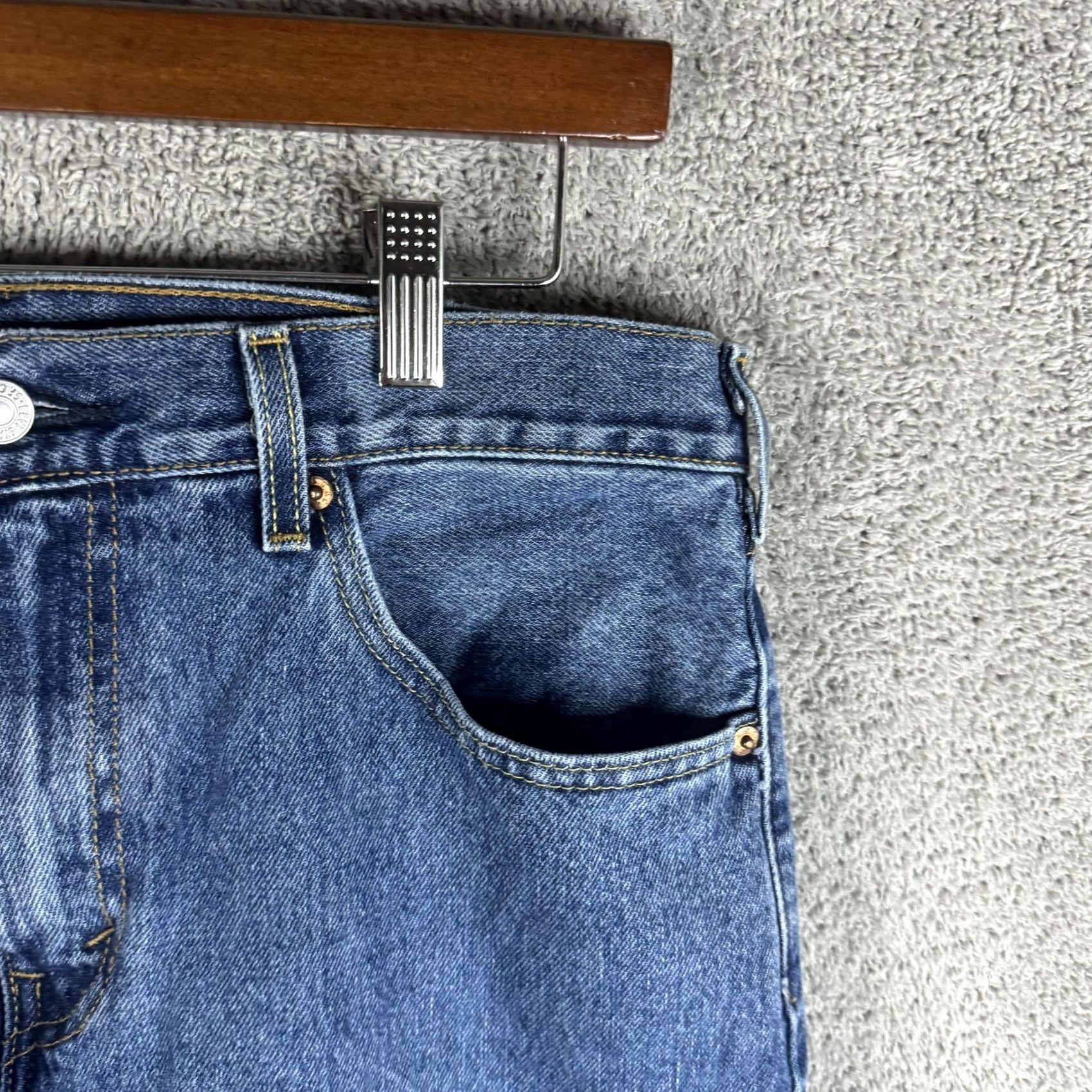 Levi's Levi's 517 Jeans Mens 33x29 Blue Bootcut Regular Fit Denim Mexico Medium Wash Size US 33 - 3 Thumbnail