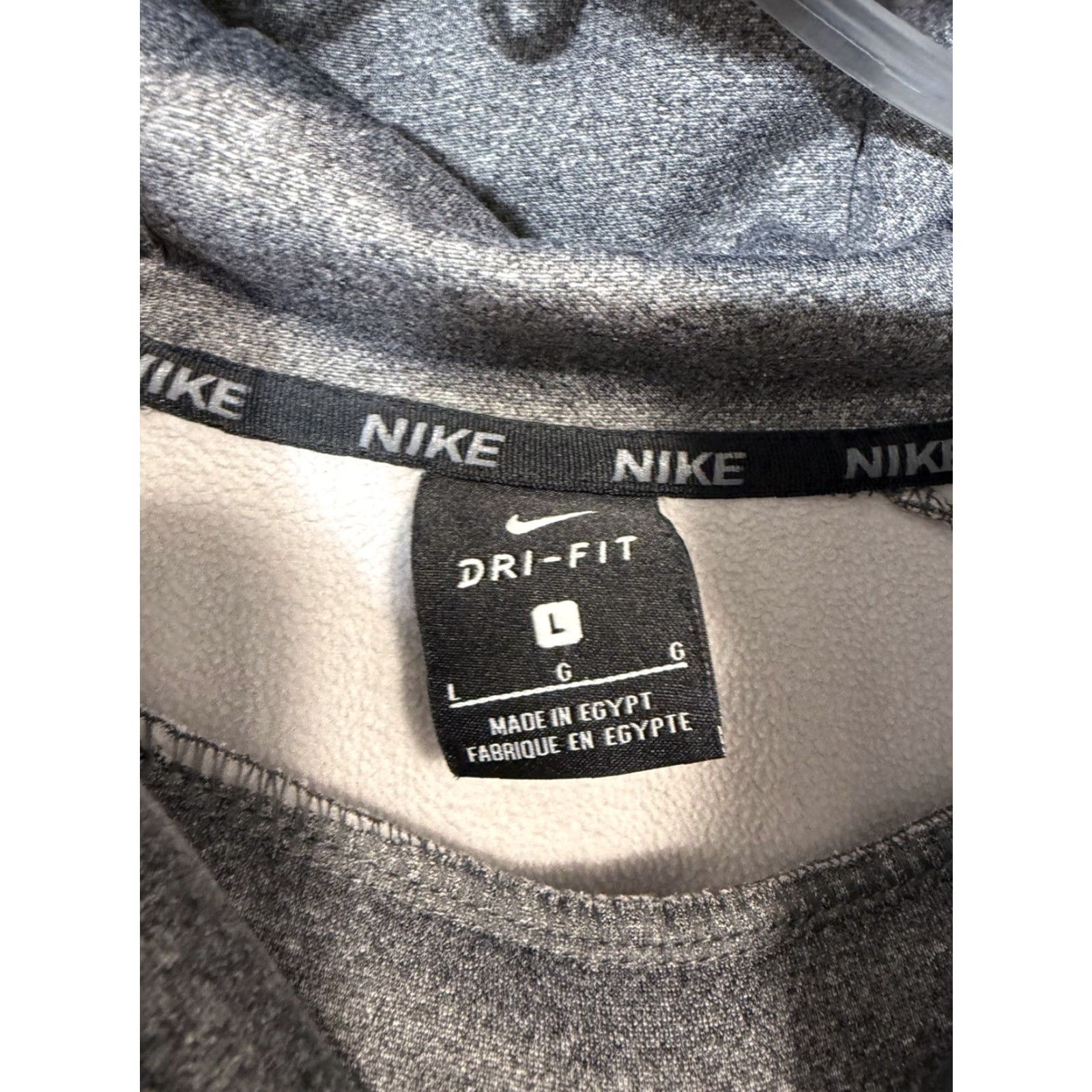 Nike Nike Dri Fit Cowl Neck Gray Swoosh Logo Mens Hoodie Hooded Sweatshirt Sz L Size US L / EU 52-54 / 3 - 7 Thumbnail