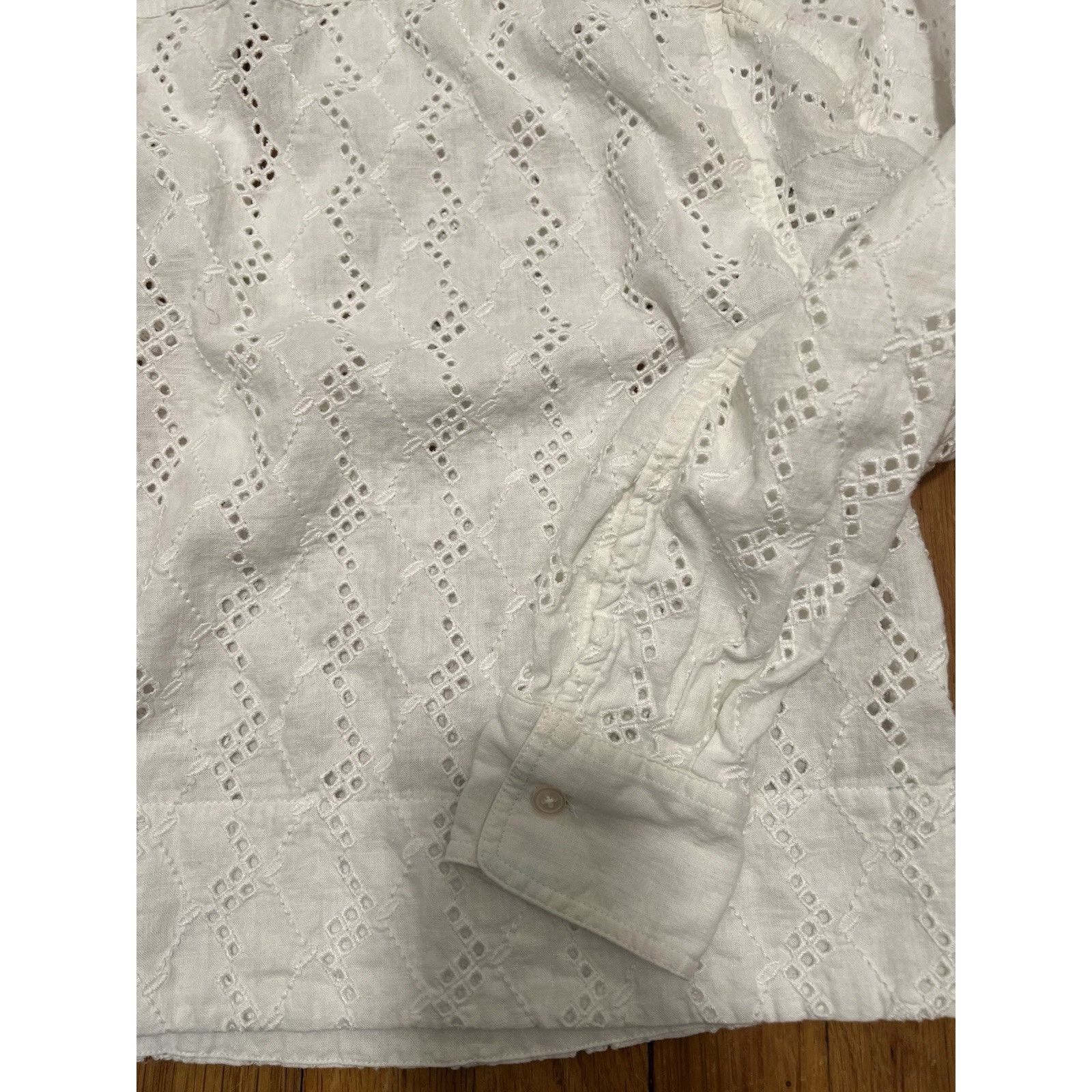 Madewell Madewell Long-Sleeve Top in shirt Soft White Small A003118 Size S / US 4 / IT 40 - 10 Thumbnail