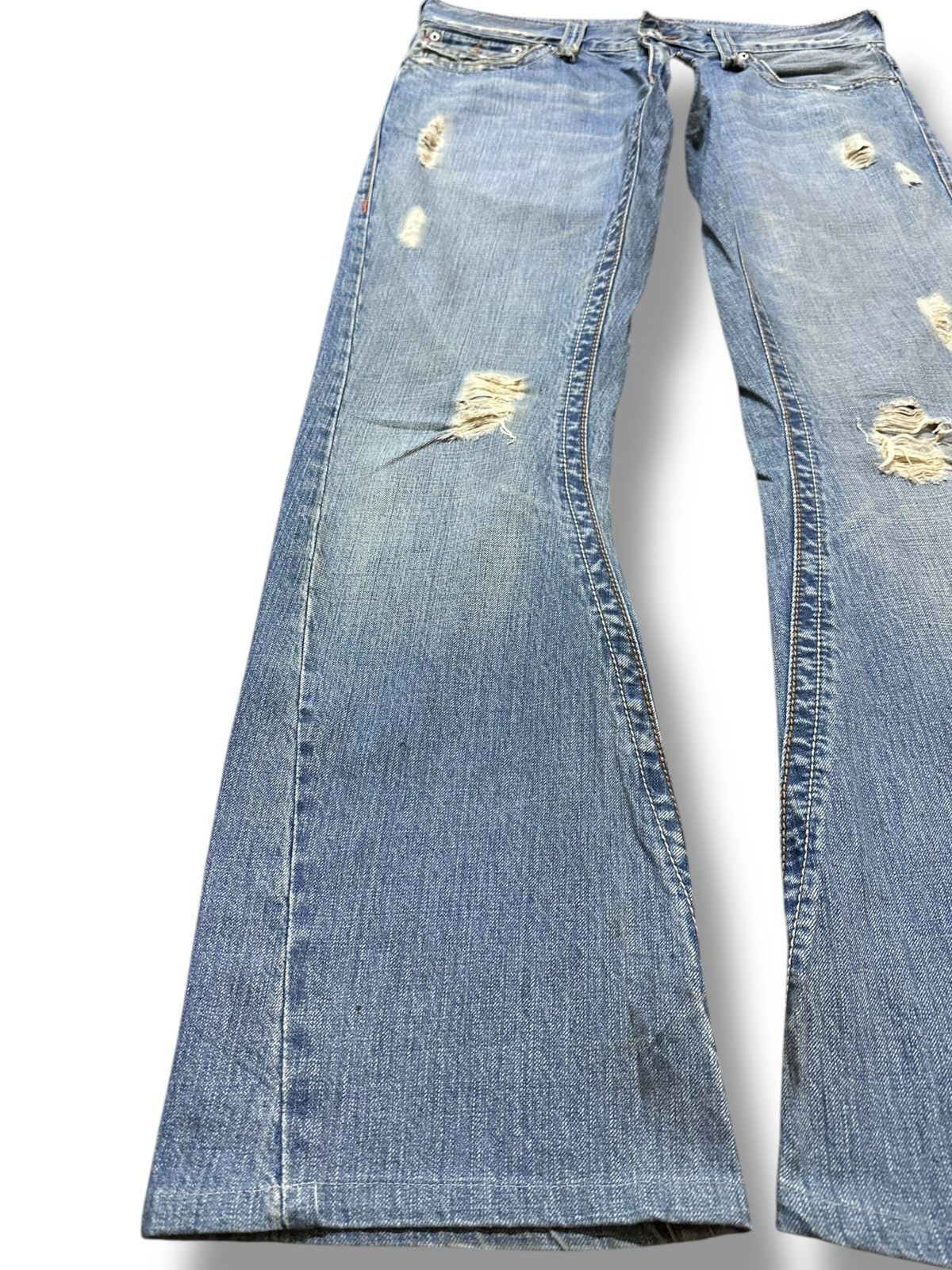 semanticdesign Vintage Semantic Design Flare Curve Leg Grunge Style Jeans Size US 34 / EU 50 - 3 Thumbnail