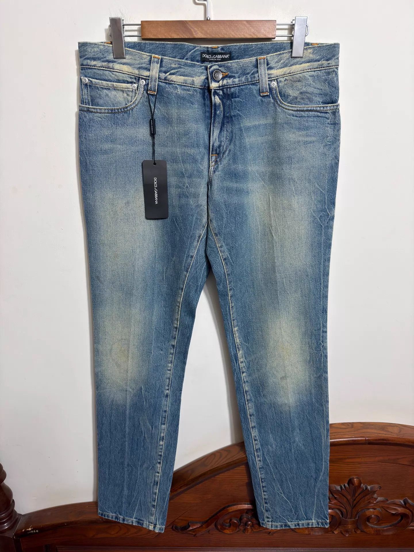 Dolce & Gabbana Dolce&Gabbana Low Rise Slim Distressed Jeans 50 Size US 34 / EU 50 - 1 Thumbnail