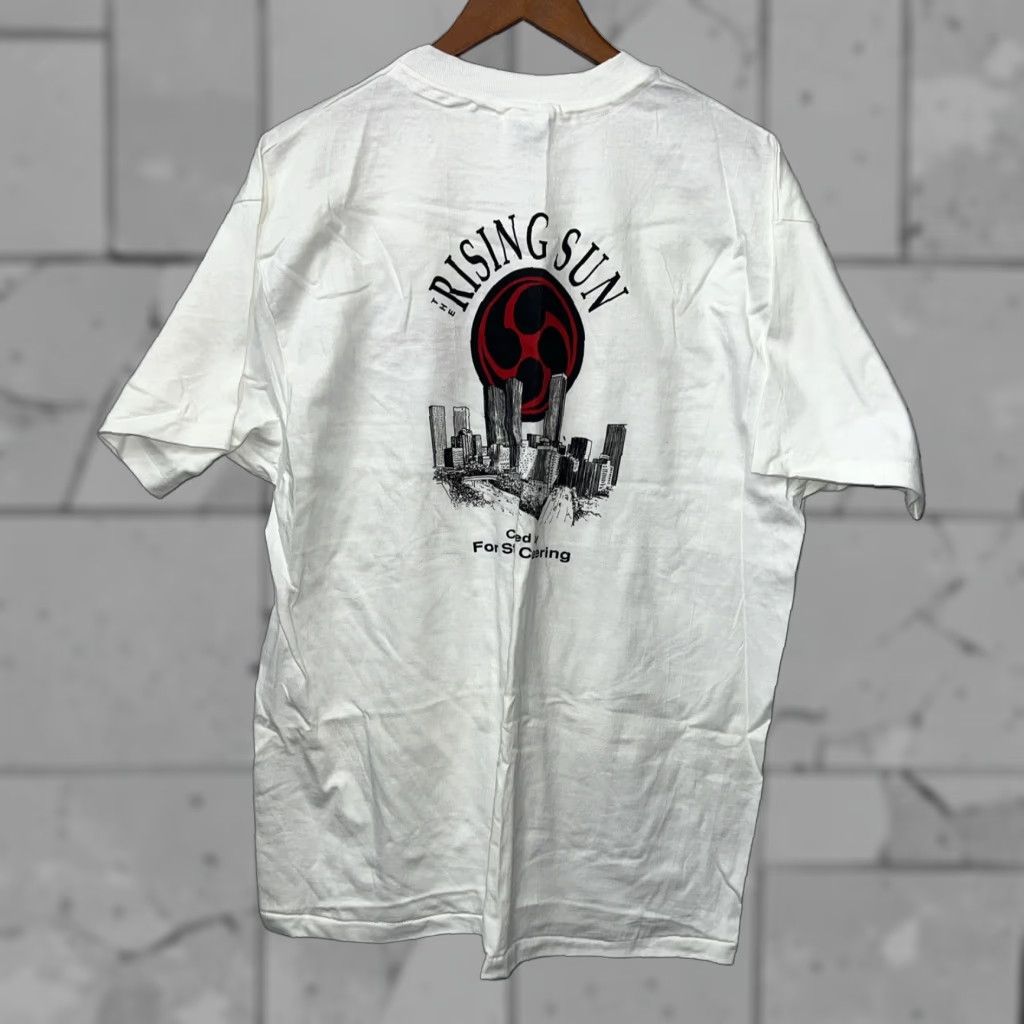 Hanes VINTAGE Hanes Beefy-T T-Shirt Mens XL White Star Theme Stitch 4 Star Catering? Size US XL / EU 56 / 4 - 1 Thumbnail