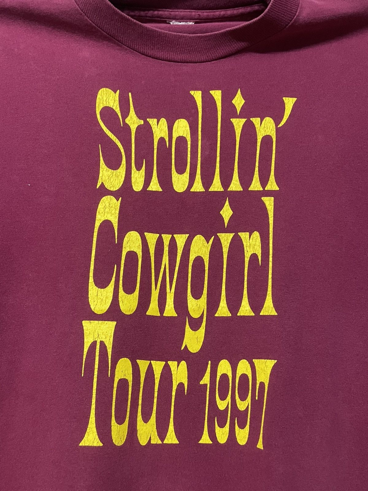 Vintage Vintage 90s Single Stitch Strollin Cowgirl Tour 1997 Faded Size US S / EU 44-46 / 1 - 6 Thumbnail