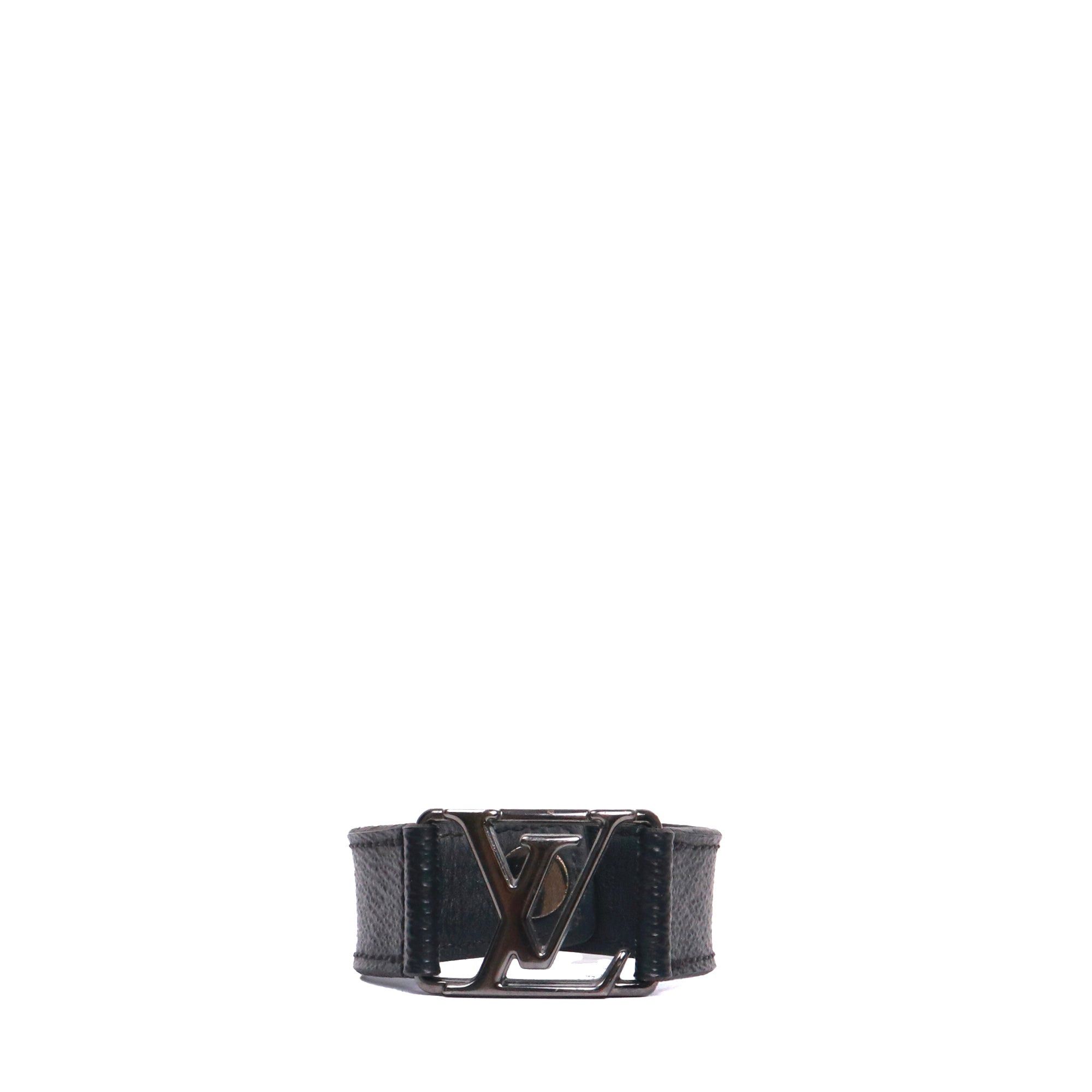 Louis Vuitton LOUIS VUITTON - LV Slim Louis Vuitton bracelet in eclipse monogram canvas (T19) Size ONE SIZE - 1 Thumbnail