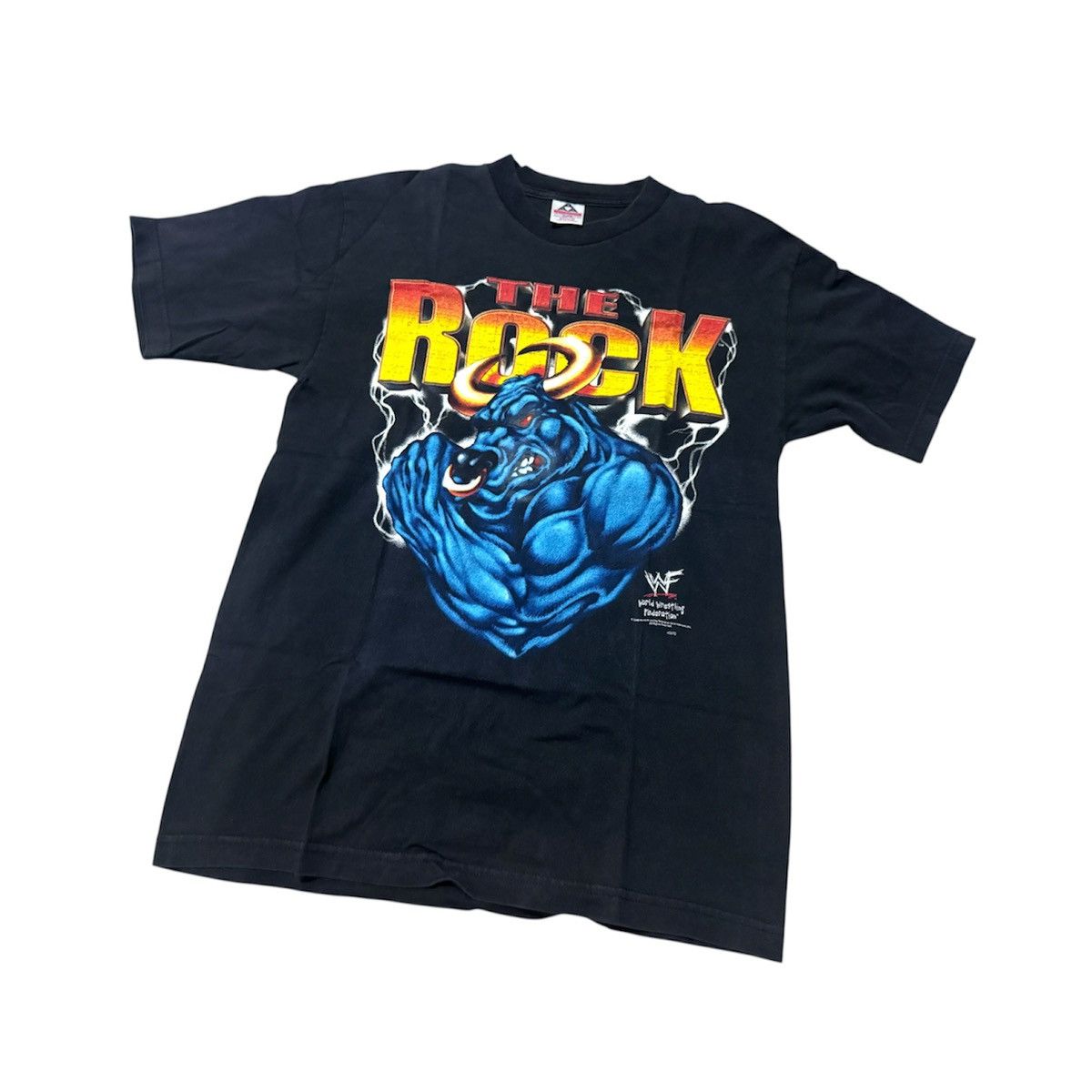 Vintage VINTAGE 00s WWF The Rock Brahma Bull T Shirt Y2K Size US M / EU 48-50 / 2 - 1 Thumbnail