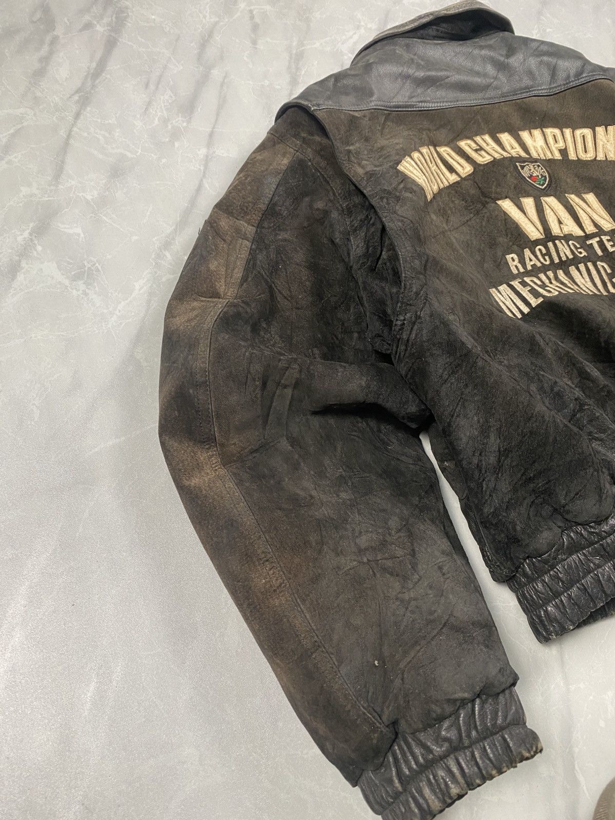 Van Rare Vintage Van Suede Leather Biker Rocker Jacket Size US M / EU 48-50 / 2 - 4 Thumbnail