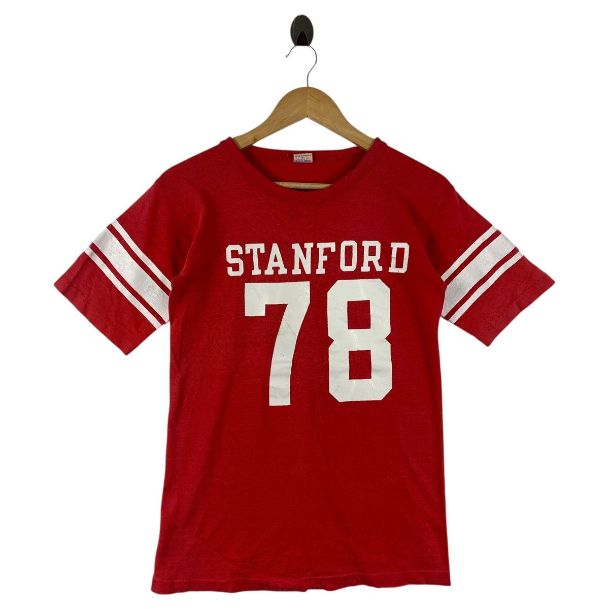 Champion Vintage 70s Champion Blue Bar Stanford 78 FootballJersey Tee Size US M / EU 48-50 / 2 - 1 Thumbnail