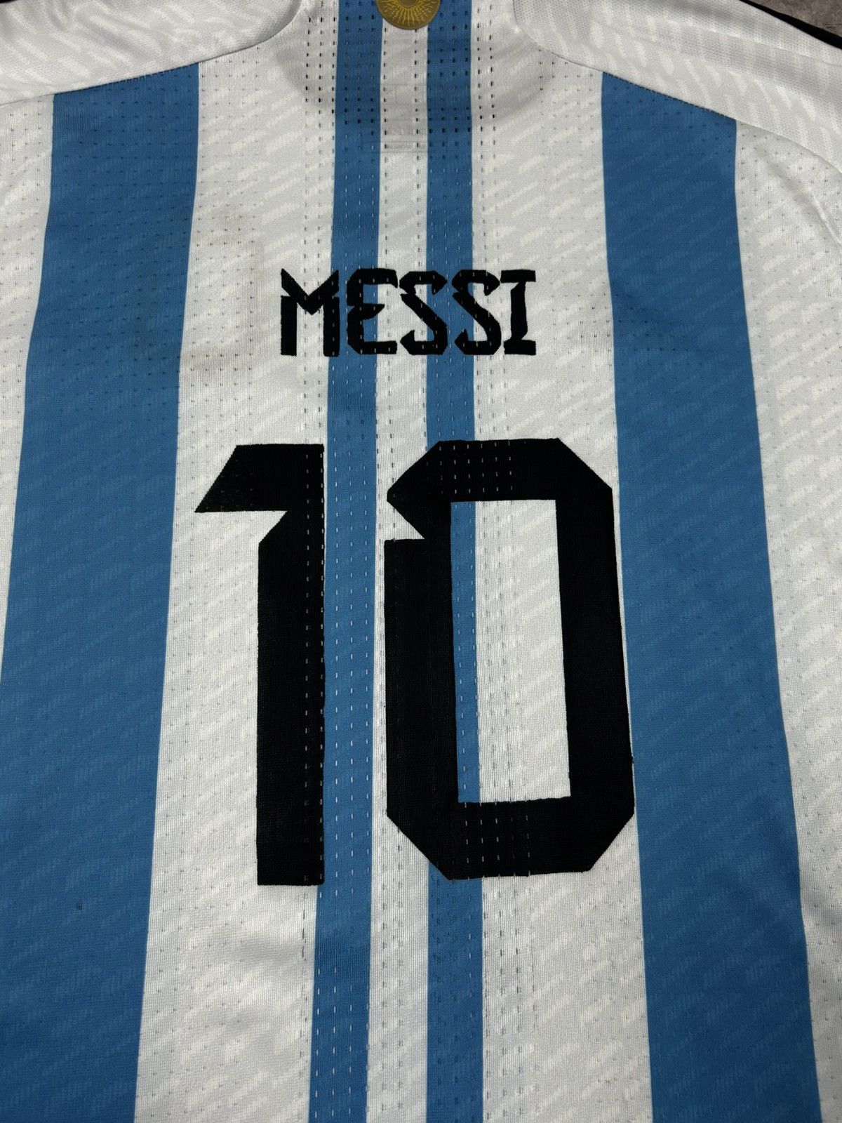 Adidas Adidas Argentina 2022 Messi Home Jersey Player Version Size US L / EU 52-54 / 3 - 15 Thumbnail