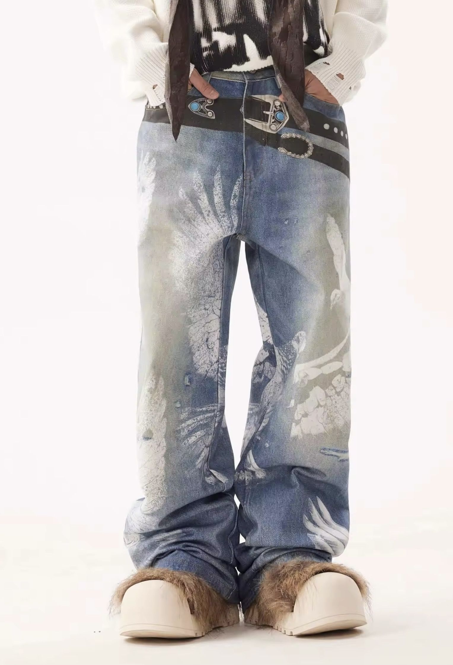 Trendy 3D Printed Blue Jean