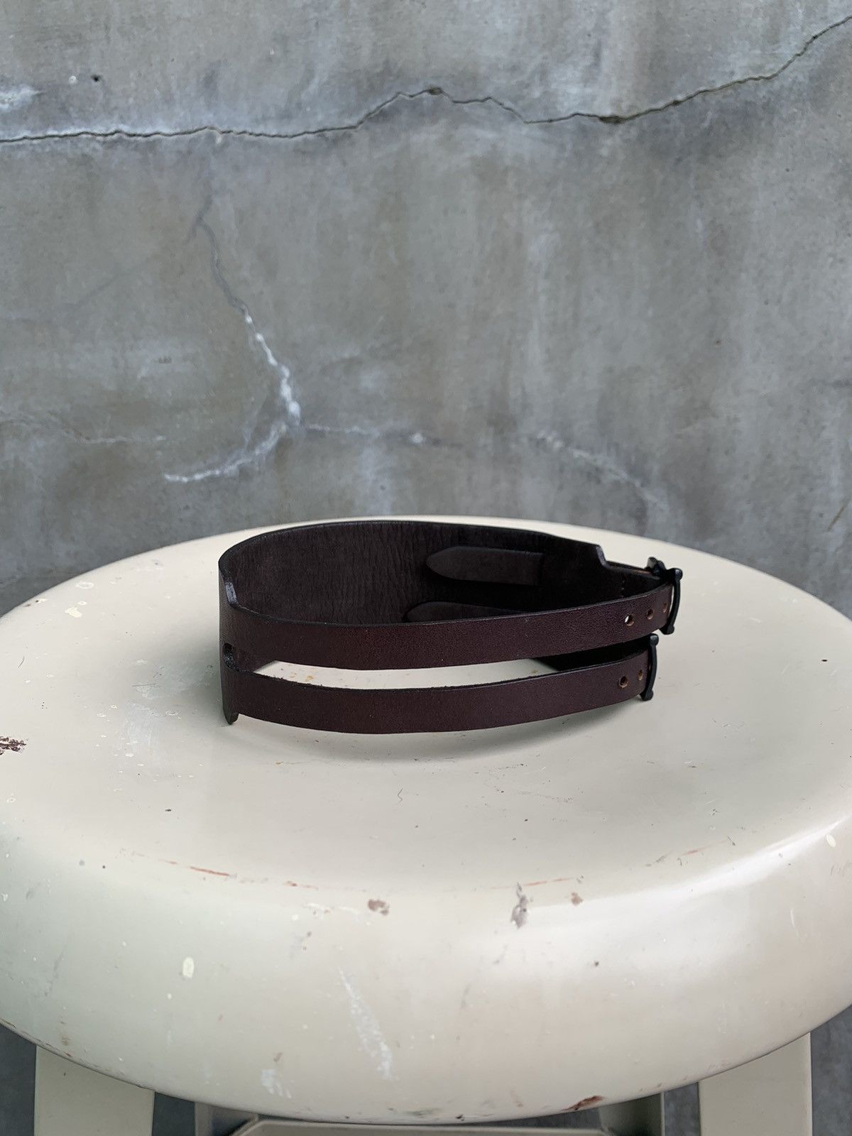 Number (N)ine SS07 Double Strapped Leather Bangle Size ONE SIZE - 5 Thumbnail