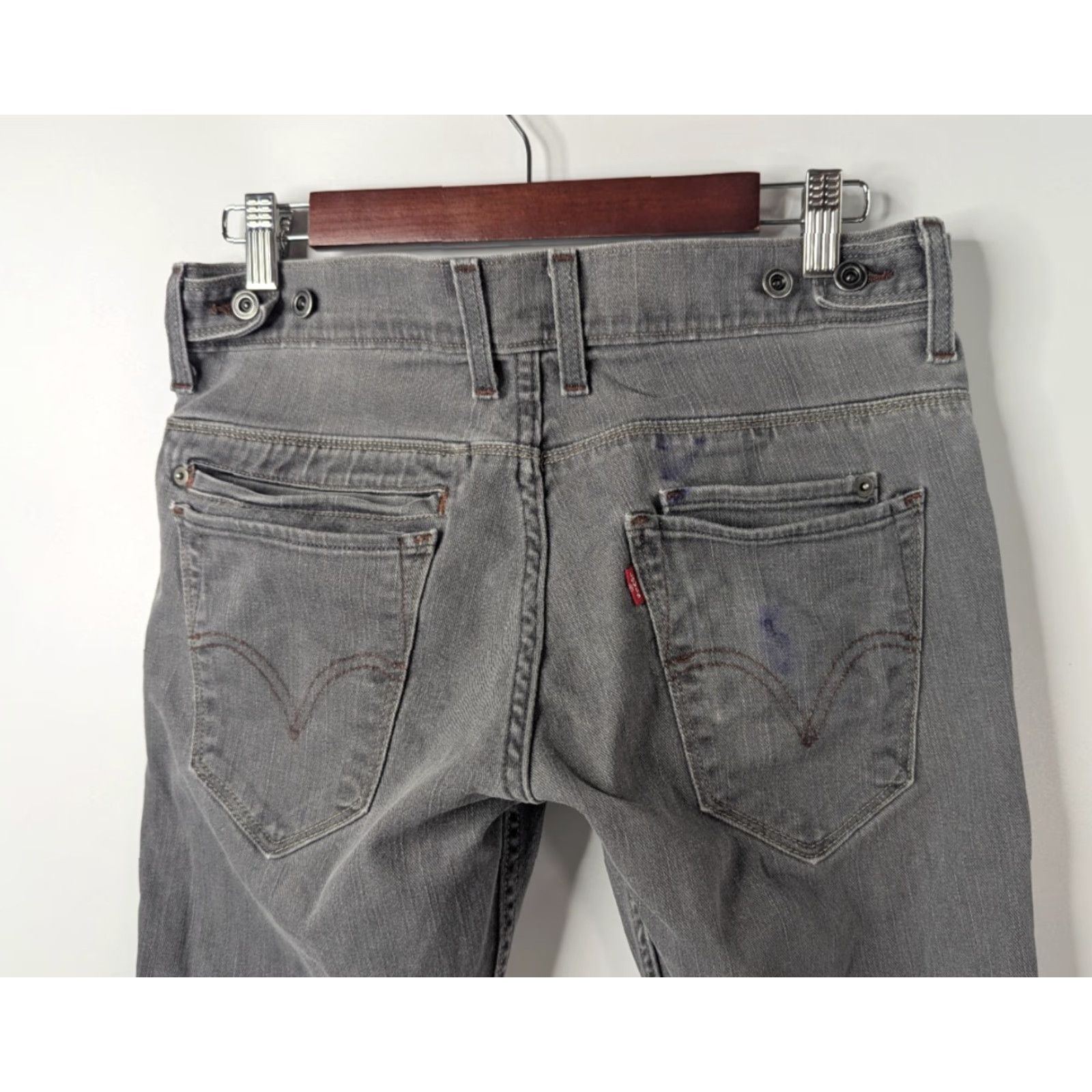 Levi's Levi’s 511 Gray Jeans Adjustable Waist Size 32x30 Multi-Pocket Slim Fit Y2K Size US 32 / EU 48 - 3 Thumbnail