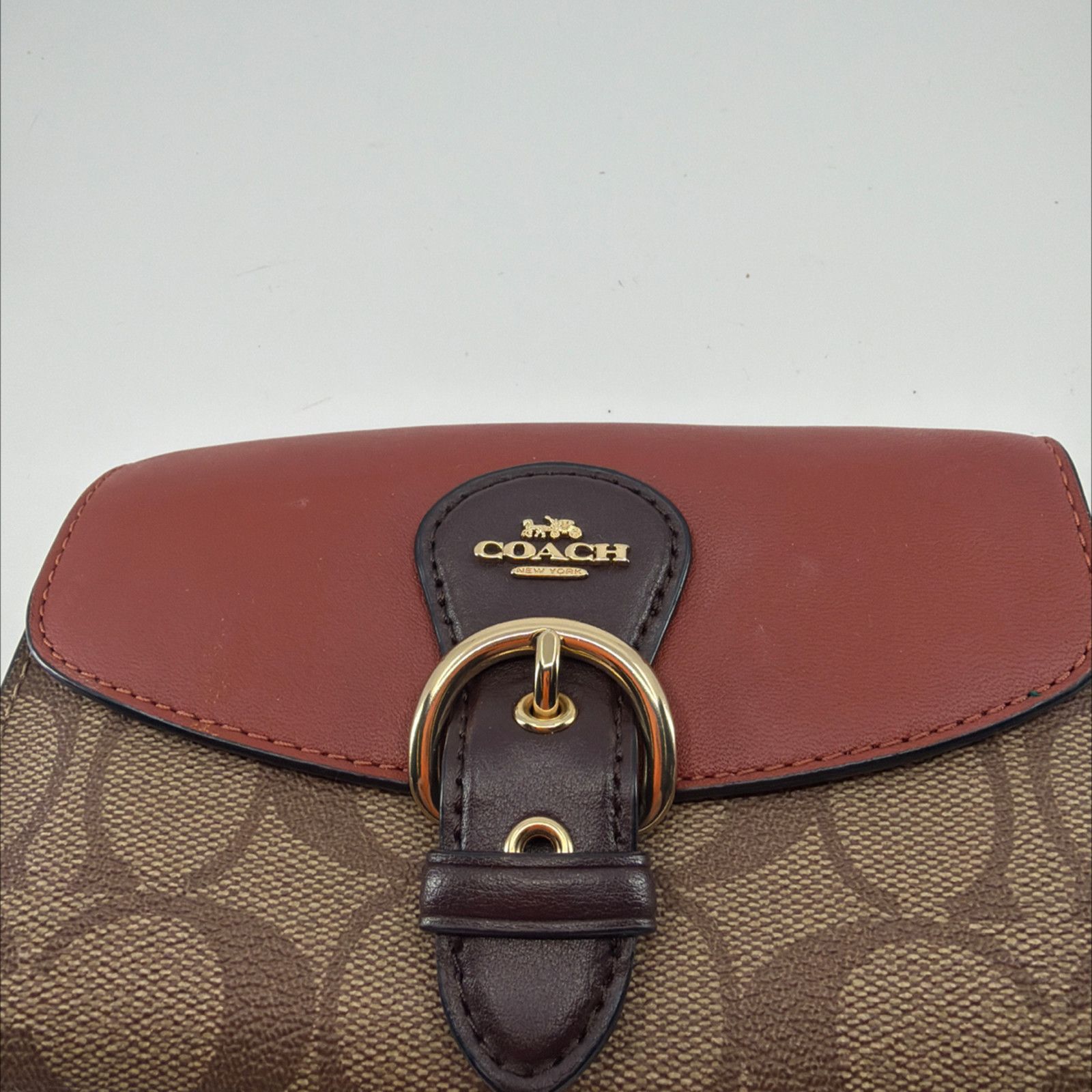 Coach Coach Buckle Small Wallet Brown Signature Canvas Size ONE SIZE - 2 Thumbnail