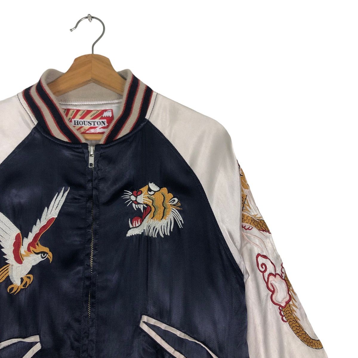 Japanese Brand 🔥Vintage Satin Sukajan Bomber Jacket Big Logo Houston USA Size US M / EU 48-50 / 2 - 6 Thumbnail