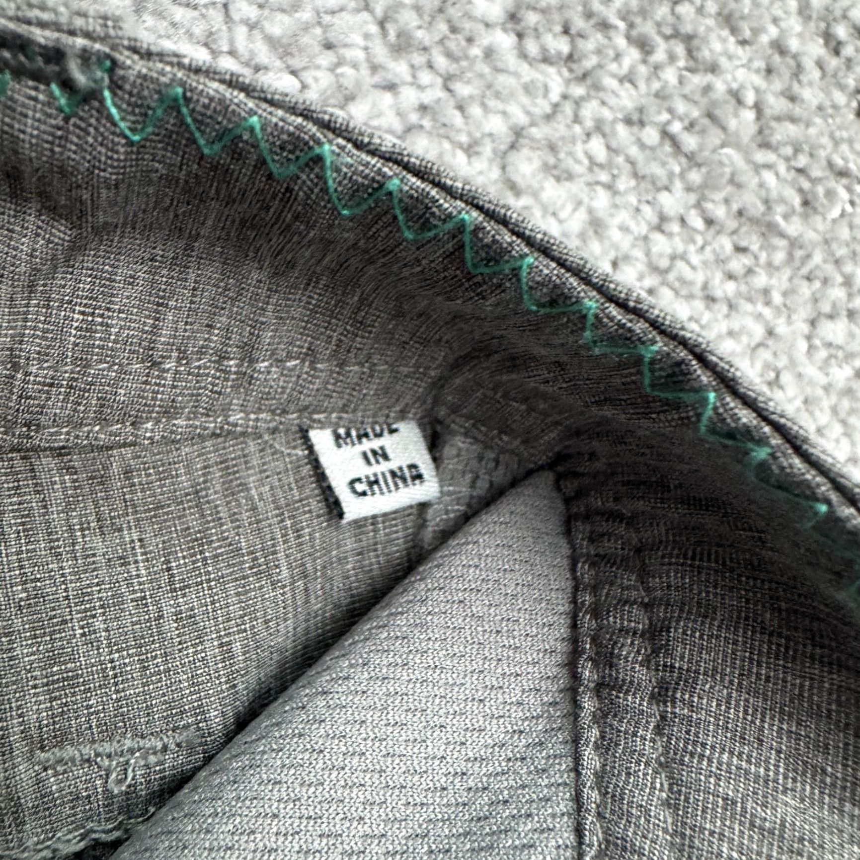 Vintage Linksoul Straight Leg Chino Pants Men 35R Gray Flat Front Casual Classic Modern Fit Regular Size 35 Mens Size US 35 - 7 Thumbnail