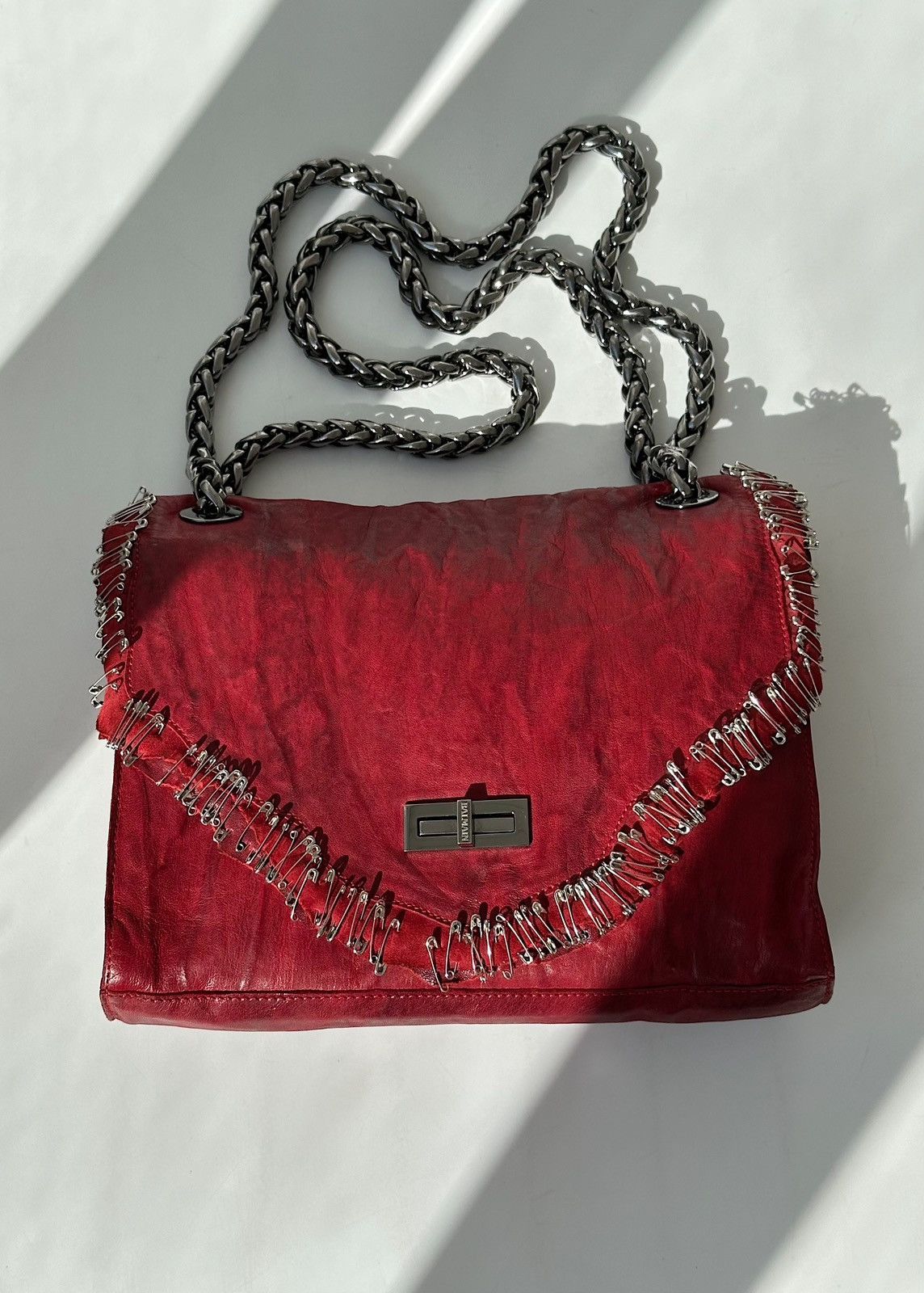 Balmain BALMAIN by Decarnin SS2011 Safety Pin Red Leather Bag runway Size ONE SIZE - 1 Thumbnail