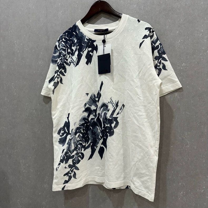 Louis Vuitton Louis Vuitton White plant flower embroidery short sleeve Size US XL / EU 56 / 4 - 3 Thumbnail