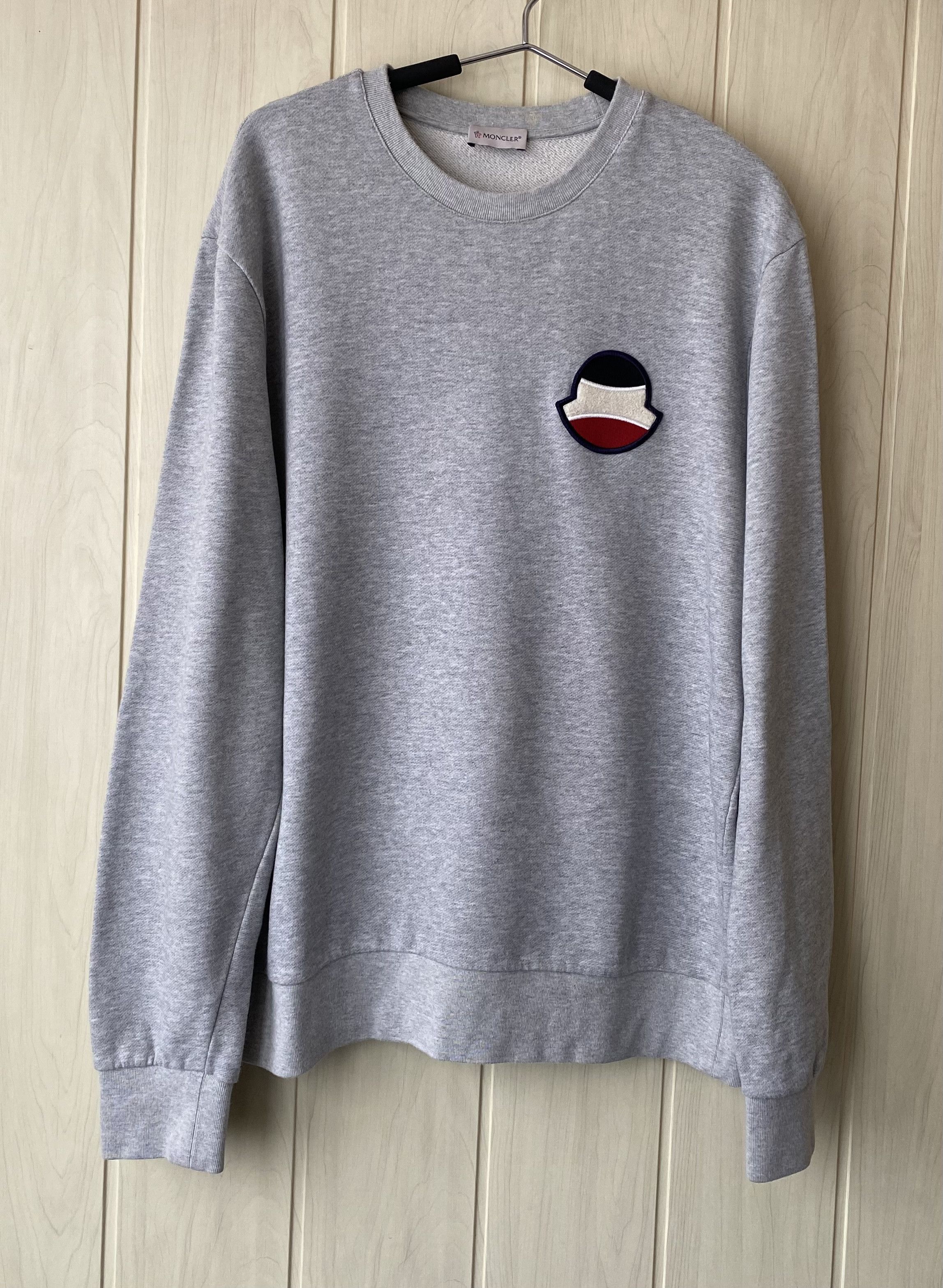 image of Moncler Maglia Girocollo Sweatshirt in Grey, Men's (Size XL)