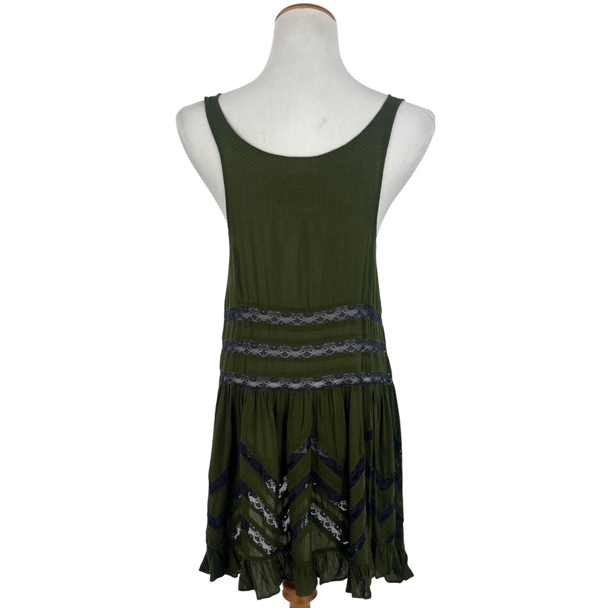 Free People Free People Green Voile & Lace Tunic Slip Dress | Boho Whims Size S / US 4 / IT 40 - 8 Thumbnail